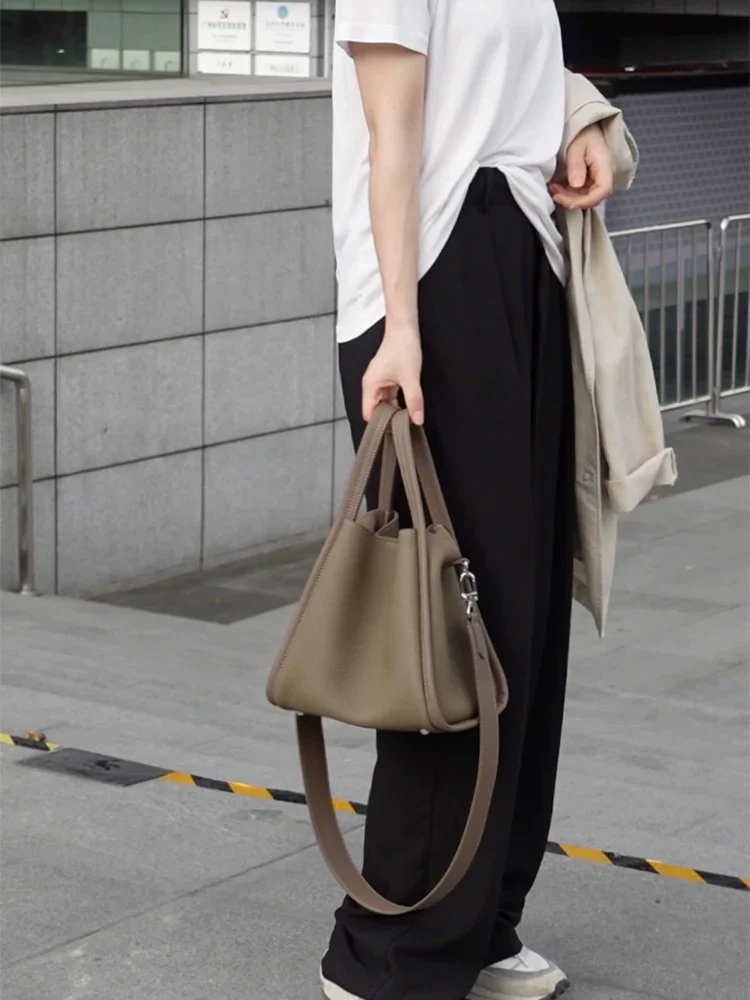 Pebbled Cowhide Bucket Bag - Image 2