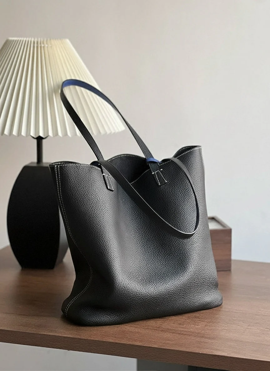 Pebbled Cowhide Tote - Image 11