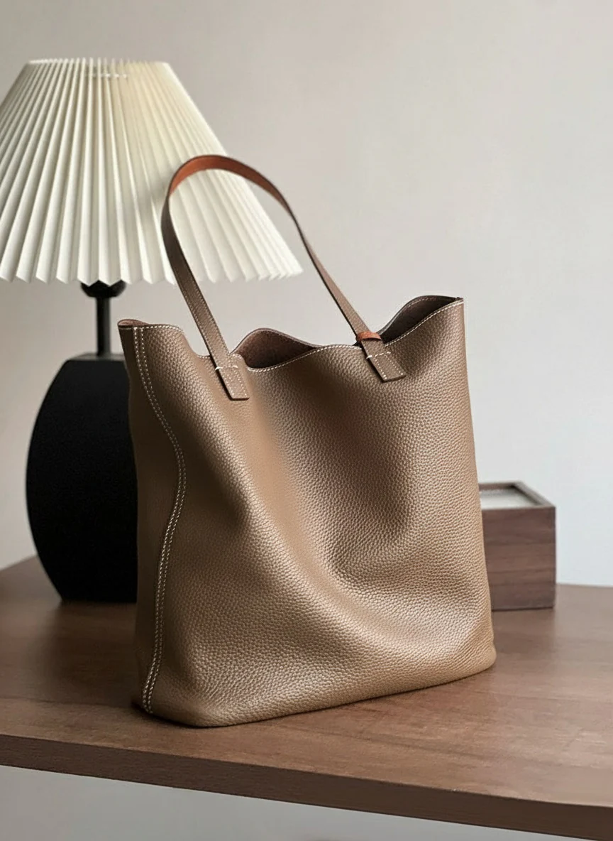 Pebbled Cowhide Tote - Image 12