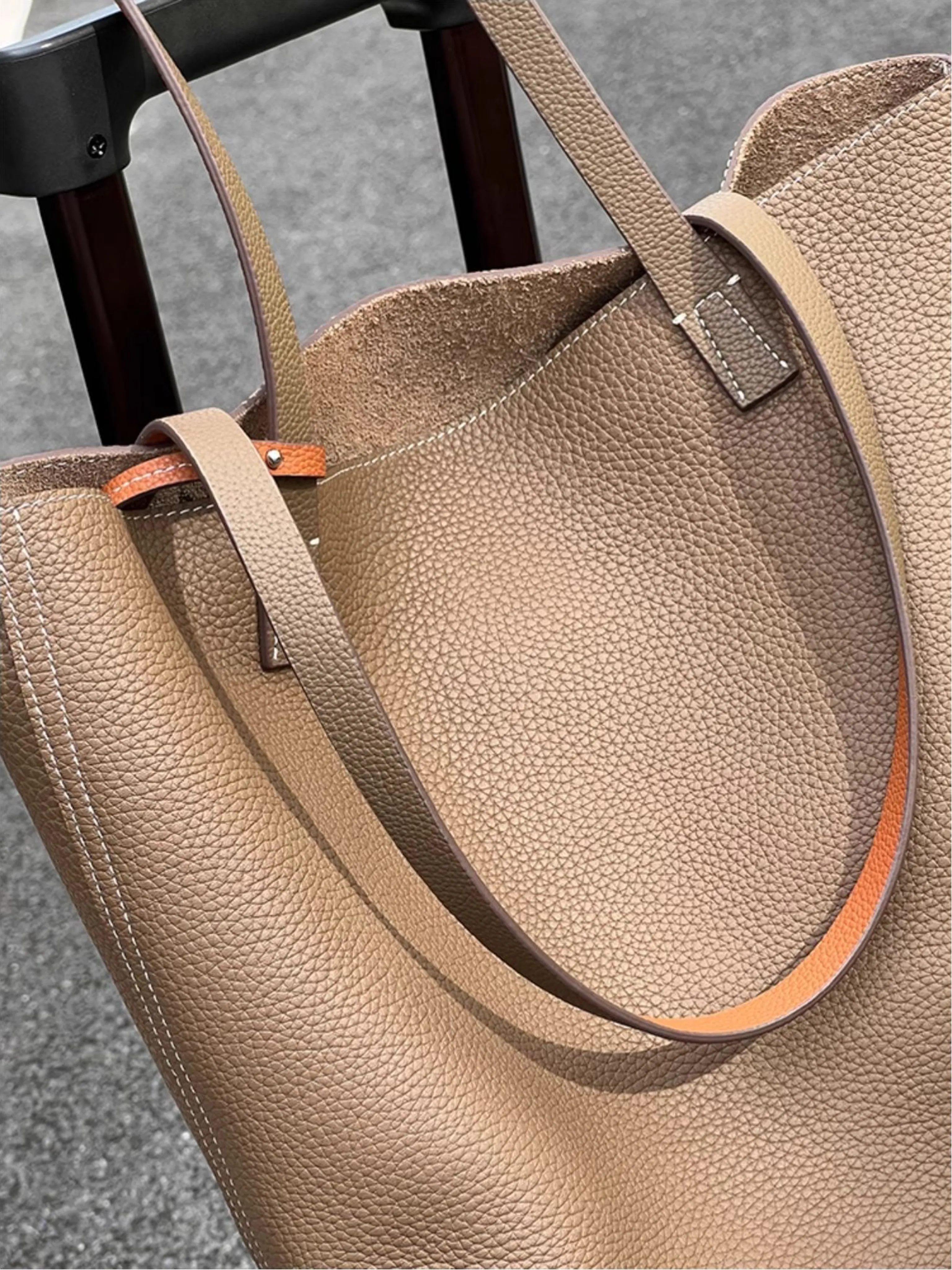 Pebbled Cowhide Tote - Image 7
