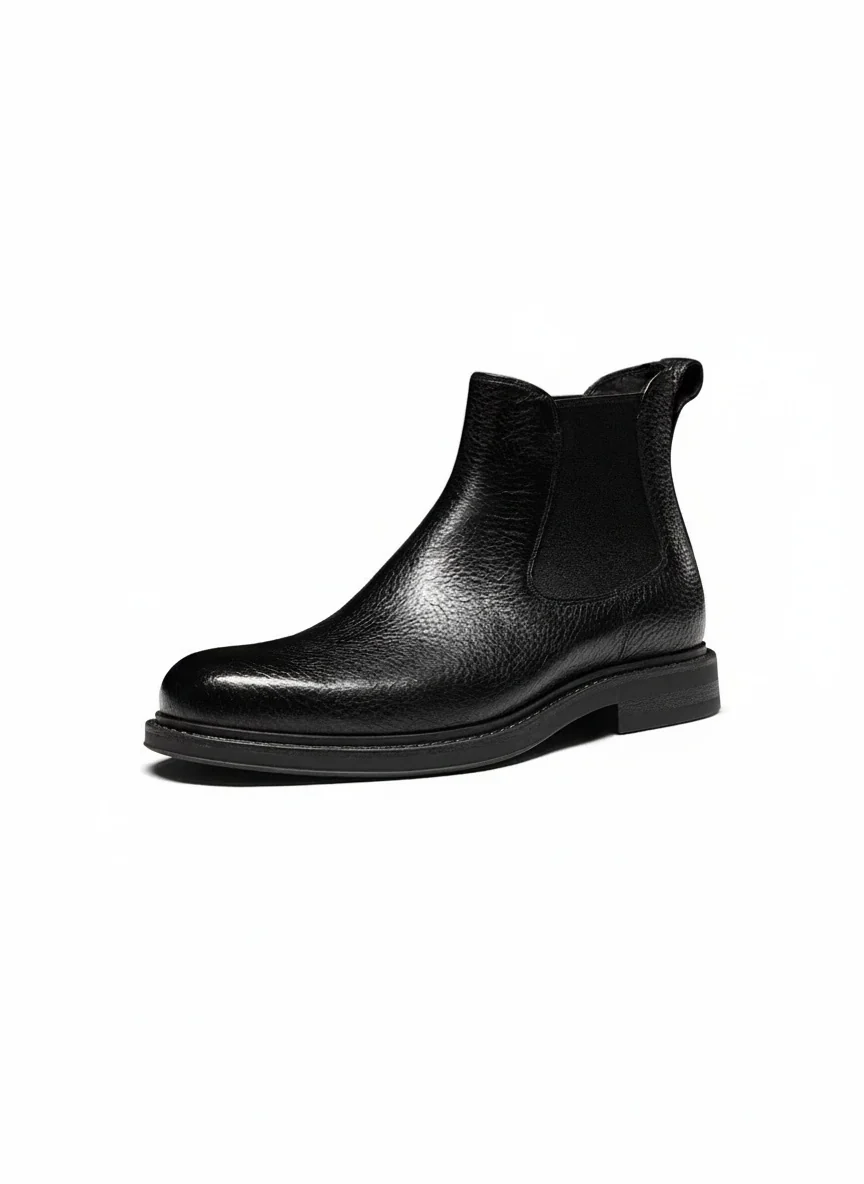 Pebbled Deerskin Chelsea Boot - Image 2