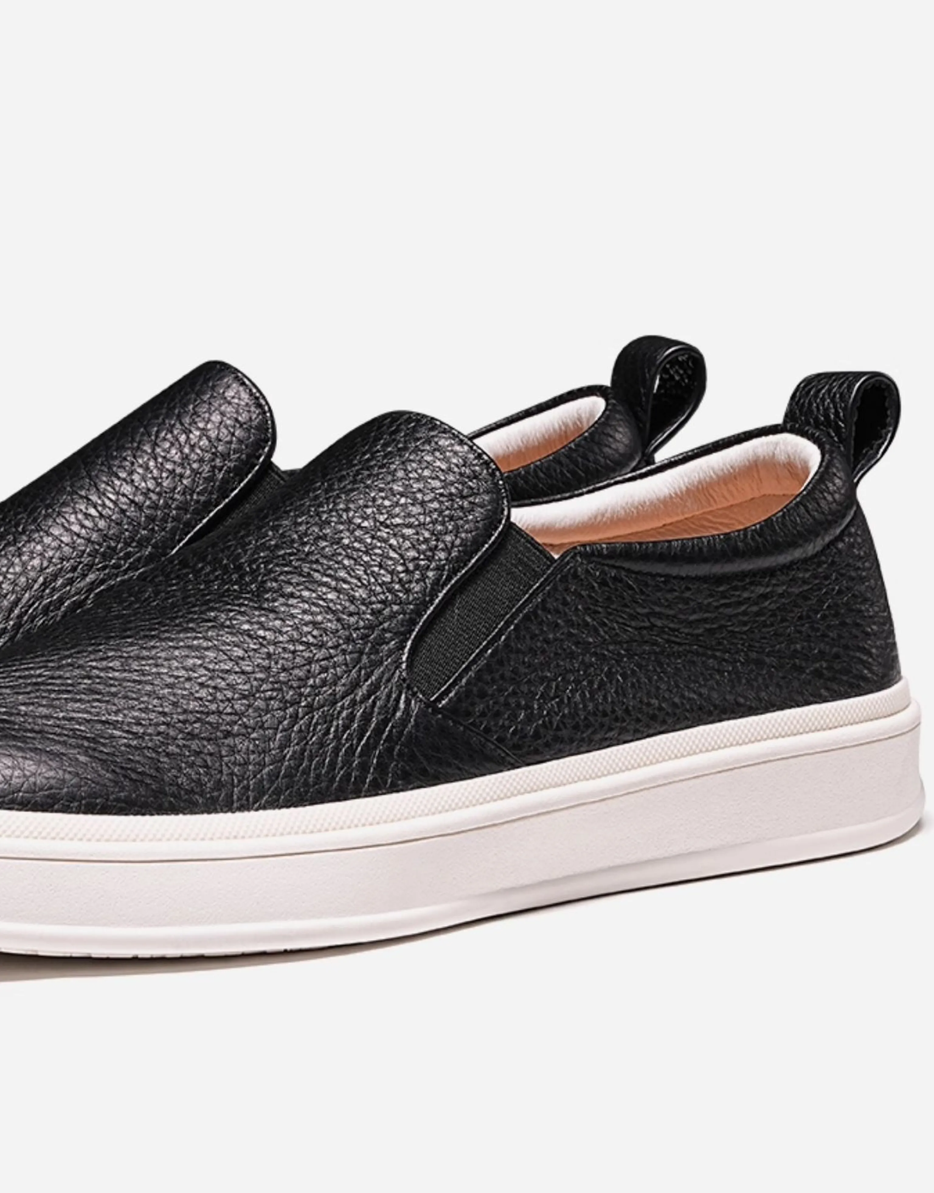 Pebbled Deerskin Slip-On Sneaker - Image 3