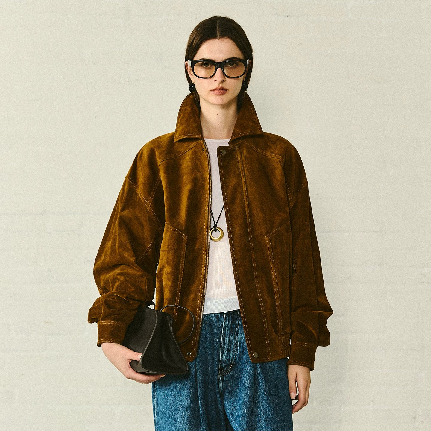 Pebbled Lambskin Blouson Jacket - Image 3