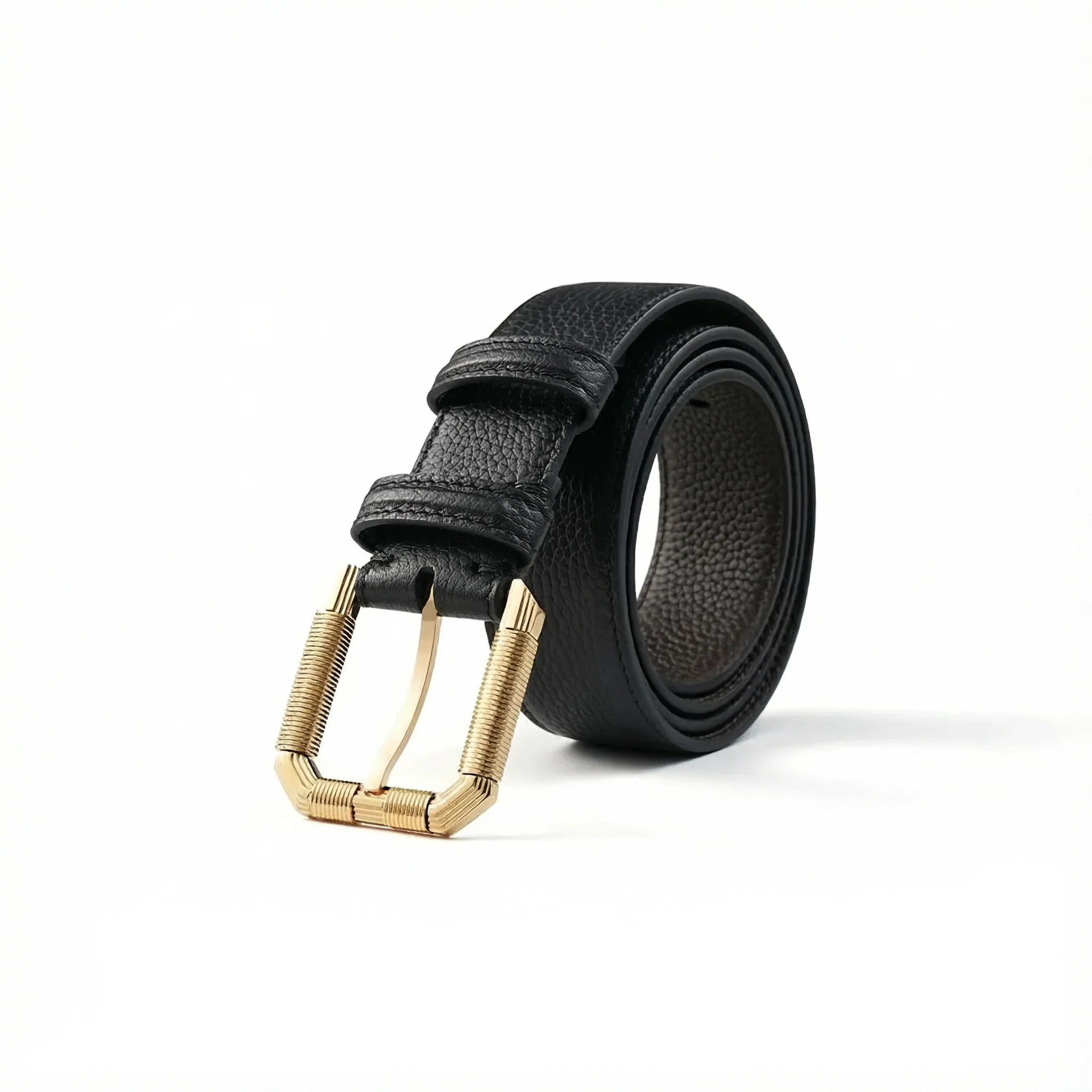 Pebbled Leather Belt 3.5 cm - Image 3