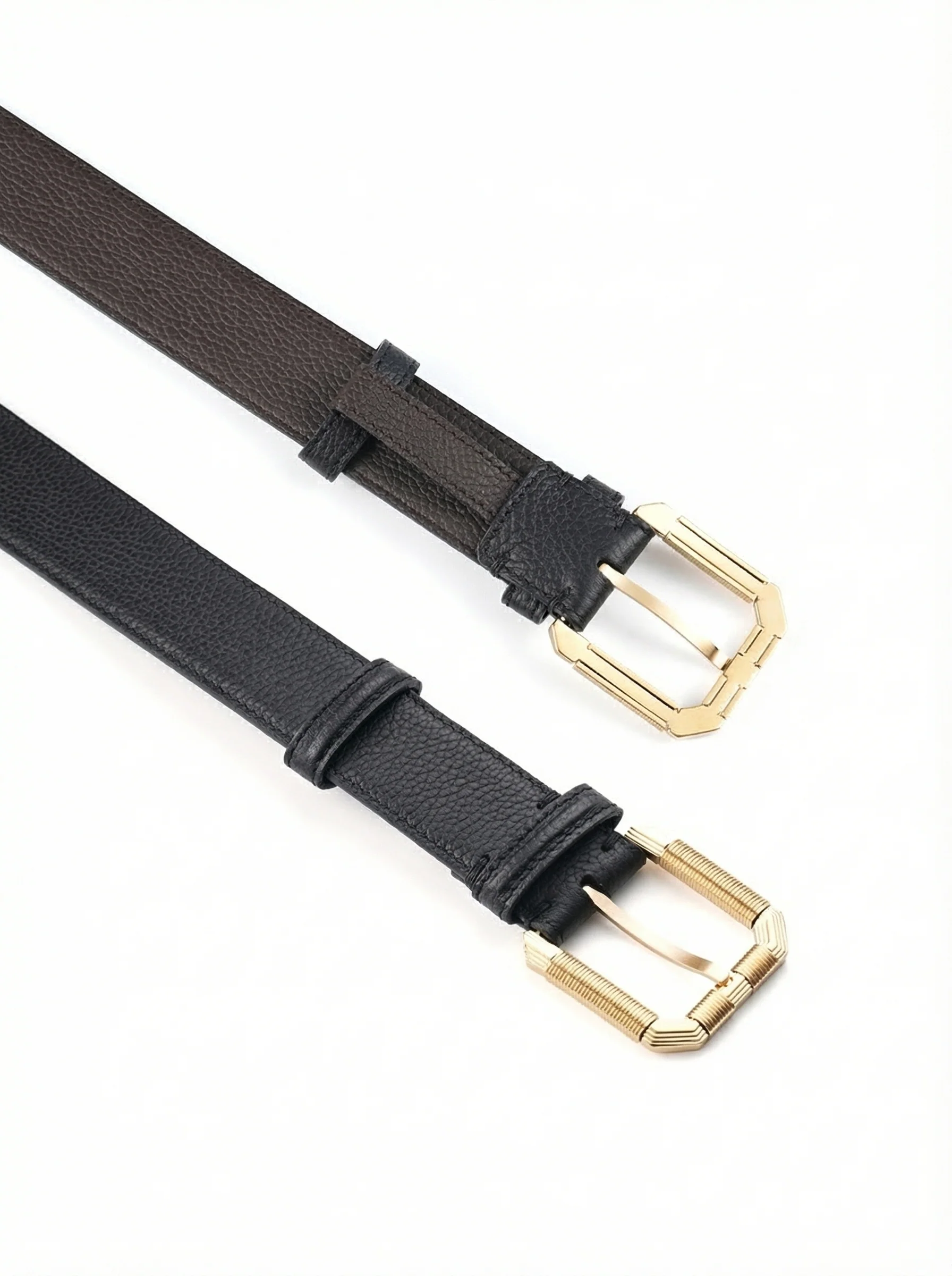 Pebbled Leather Belt 3.5 cm - Image 5