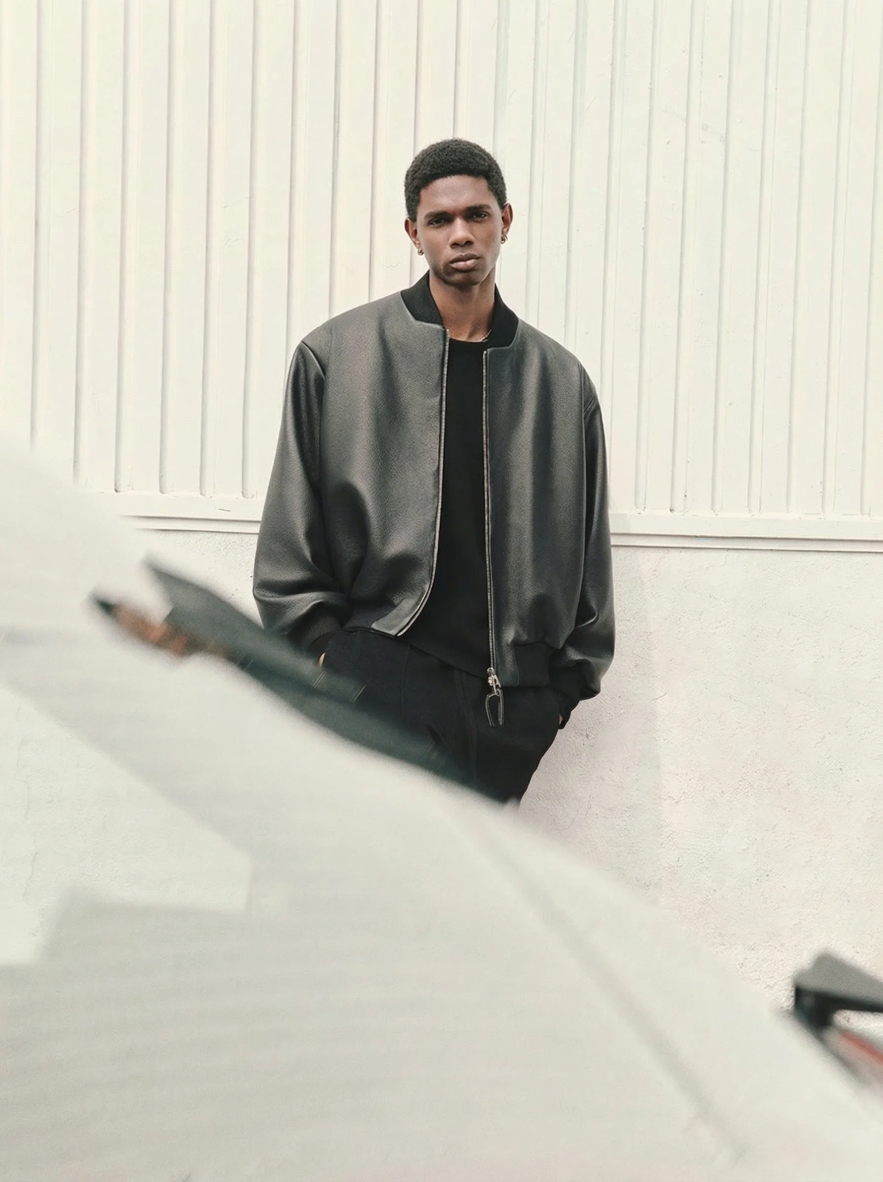 Pebbled Leather Bomber - Image 5