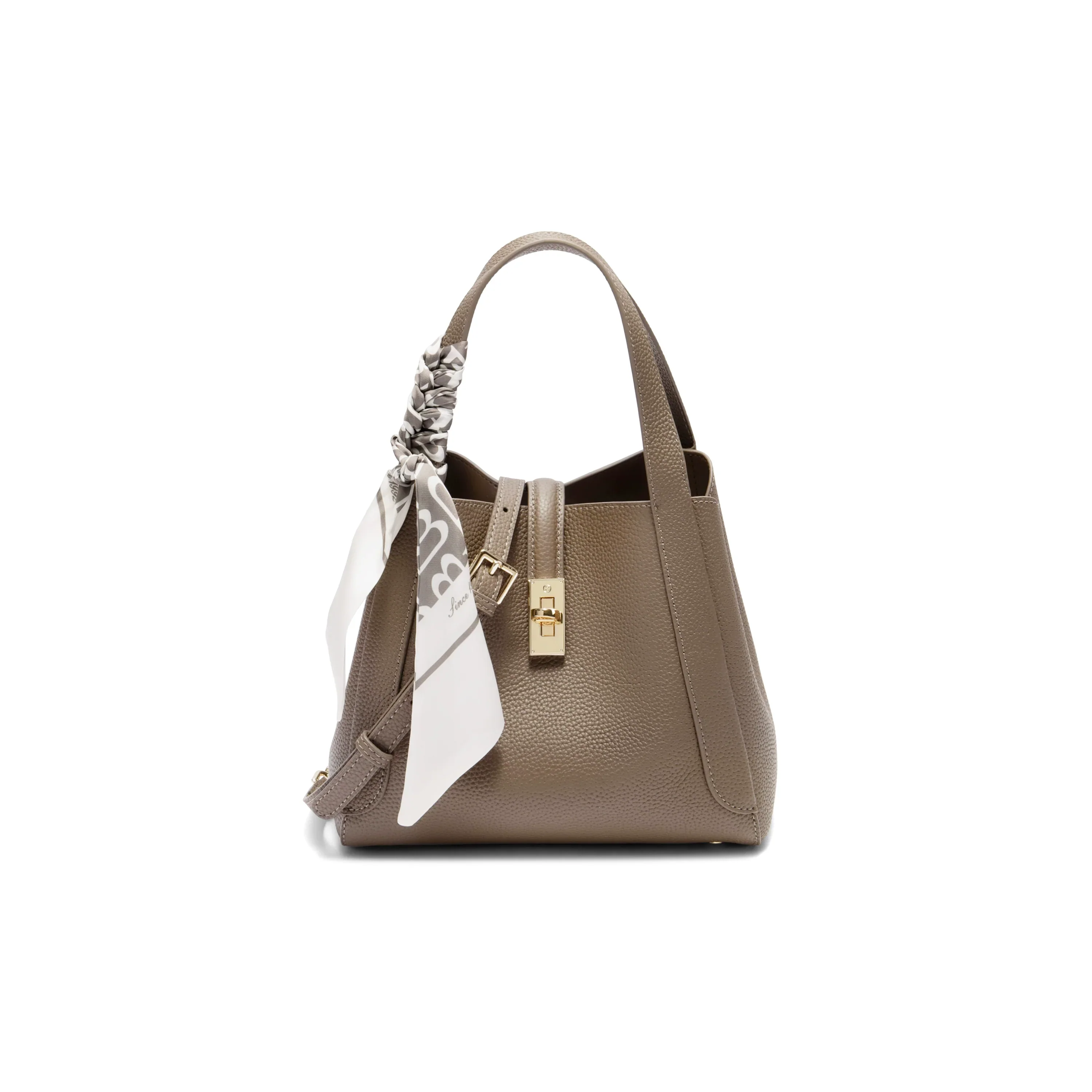 Pebbled Leather Bucket Tote - Image 5