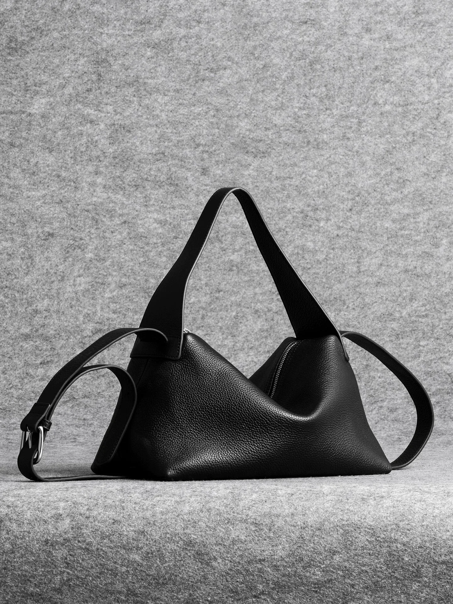 Pebbled Leather Hobo Bag - Image 4