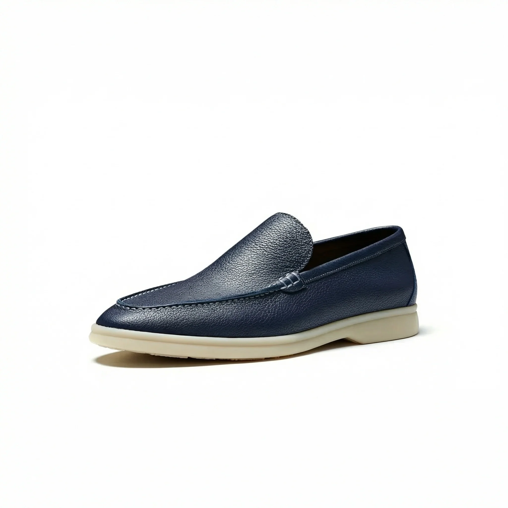 Pebbled Leather Slip-On Loafers - Image 4