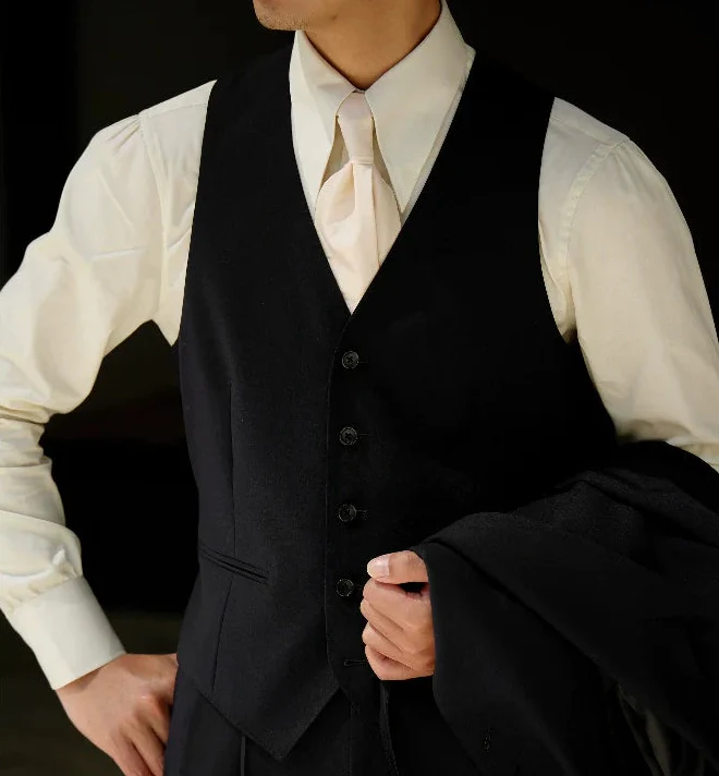 Phantom Black Wool Vest - Image 3