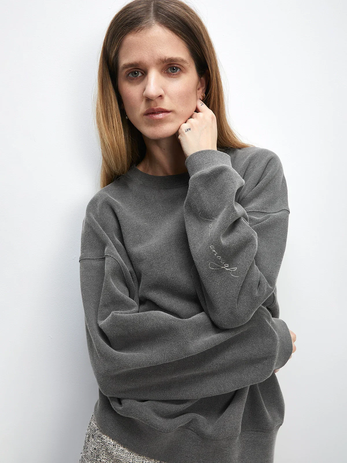 Phyllis Distressed Cotton Hoodie - Image 2