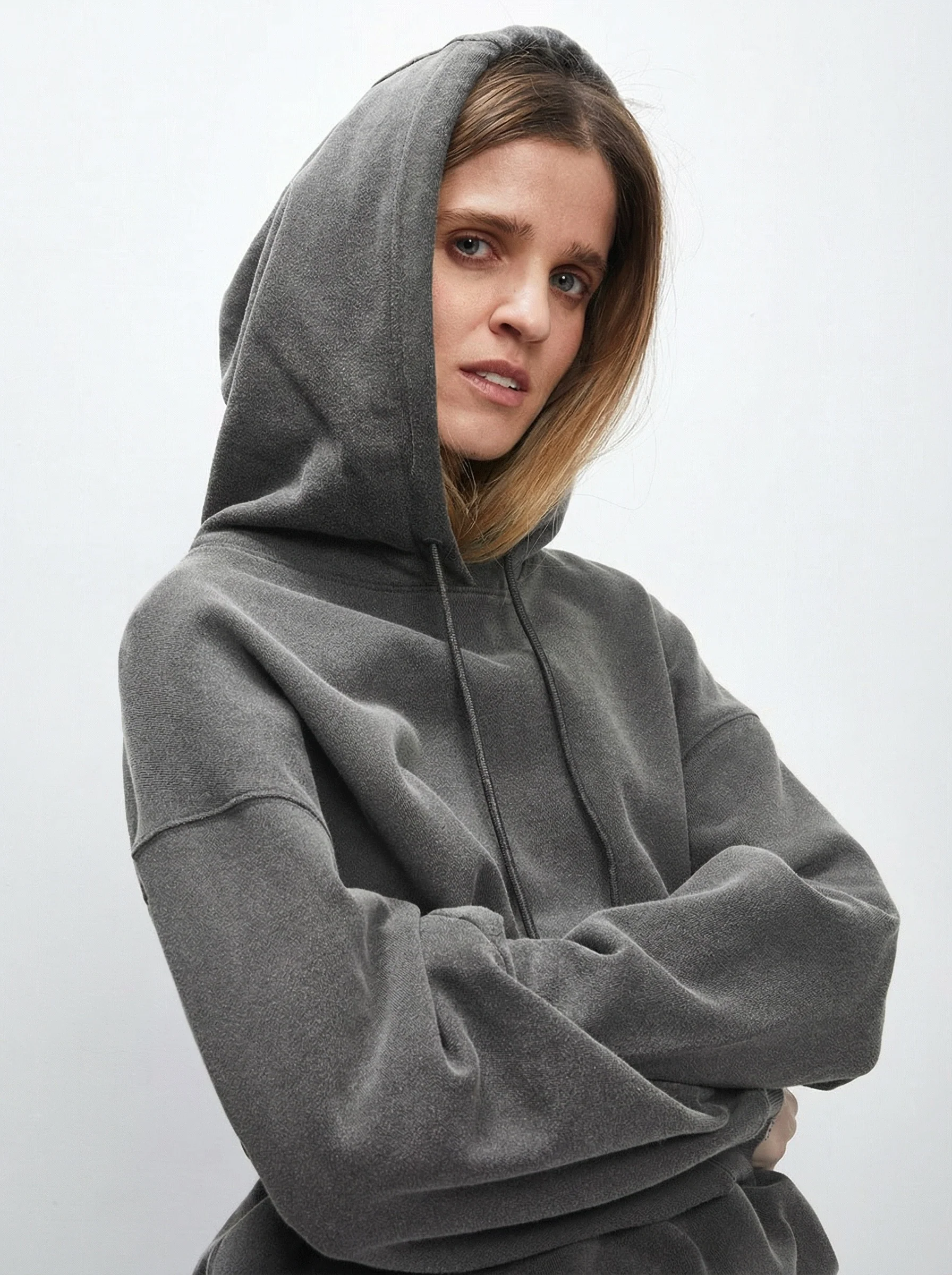 Phyllis Distressed Cotton Hoodie - Image 5