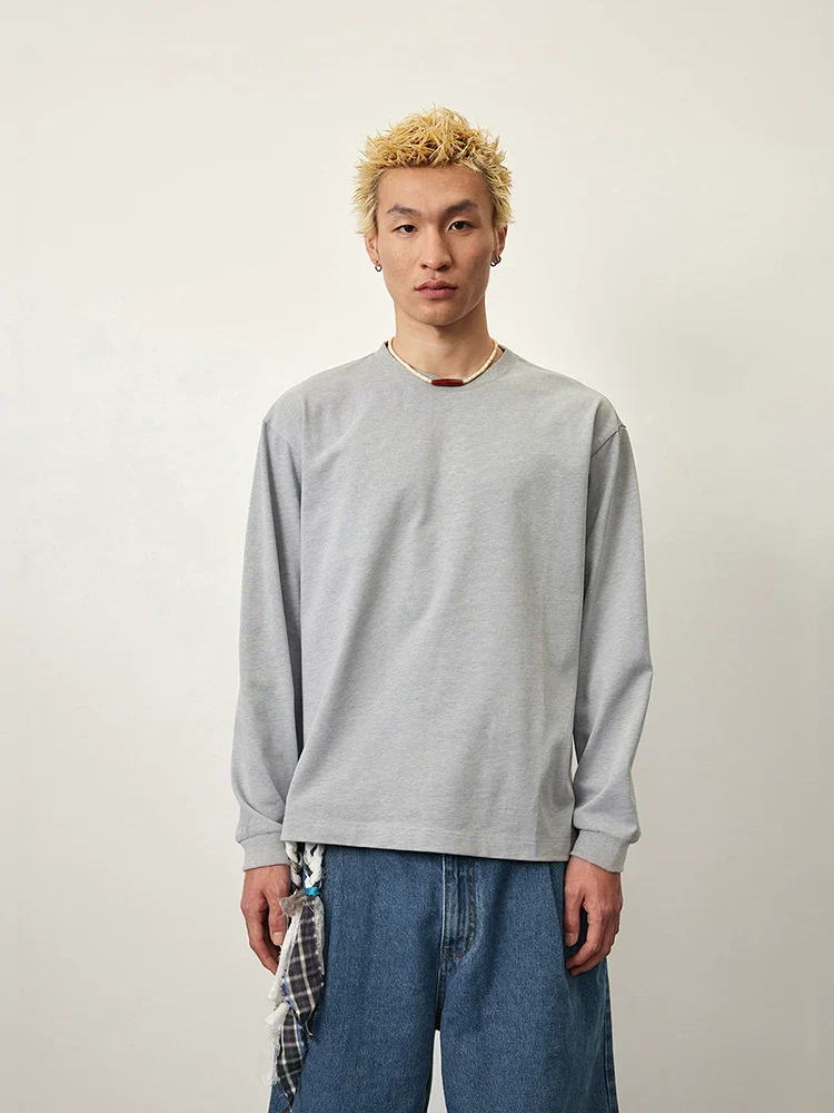 Pima Cotton Blend Long-Sleeve Tee