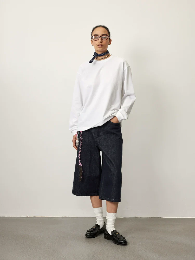 Pima Cotton Blend Long-Sleeve Tee - Image 2