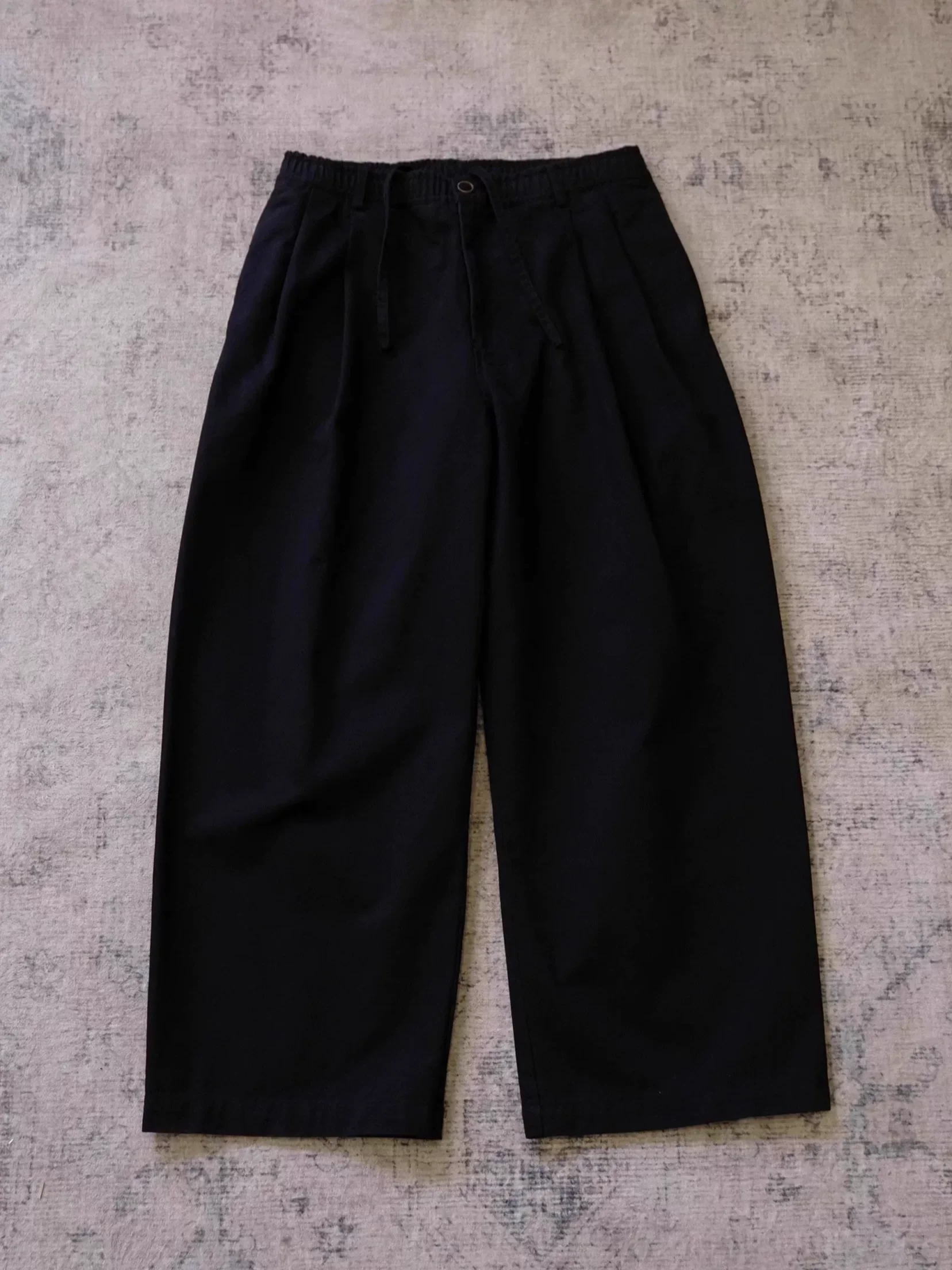 Pima Cotton Wide-Leg Pleated Trousers - Image 6