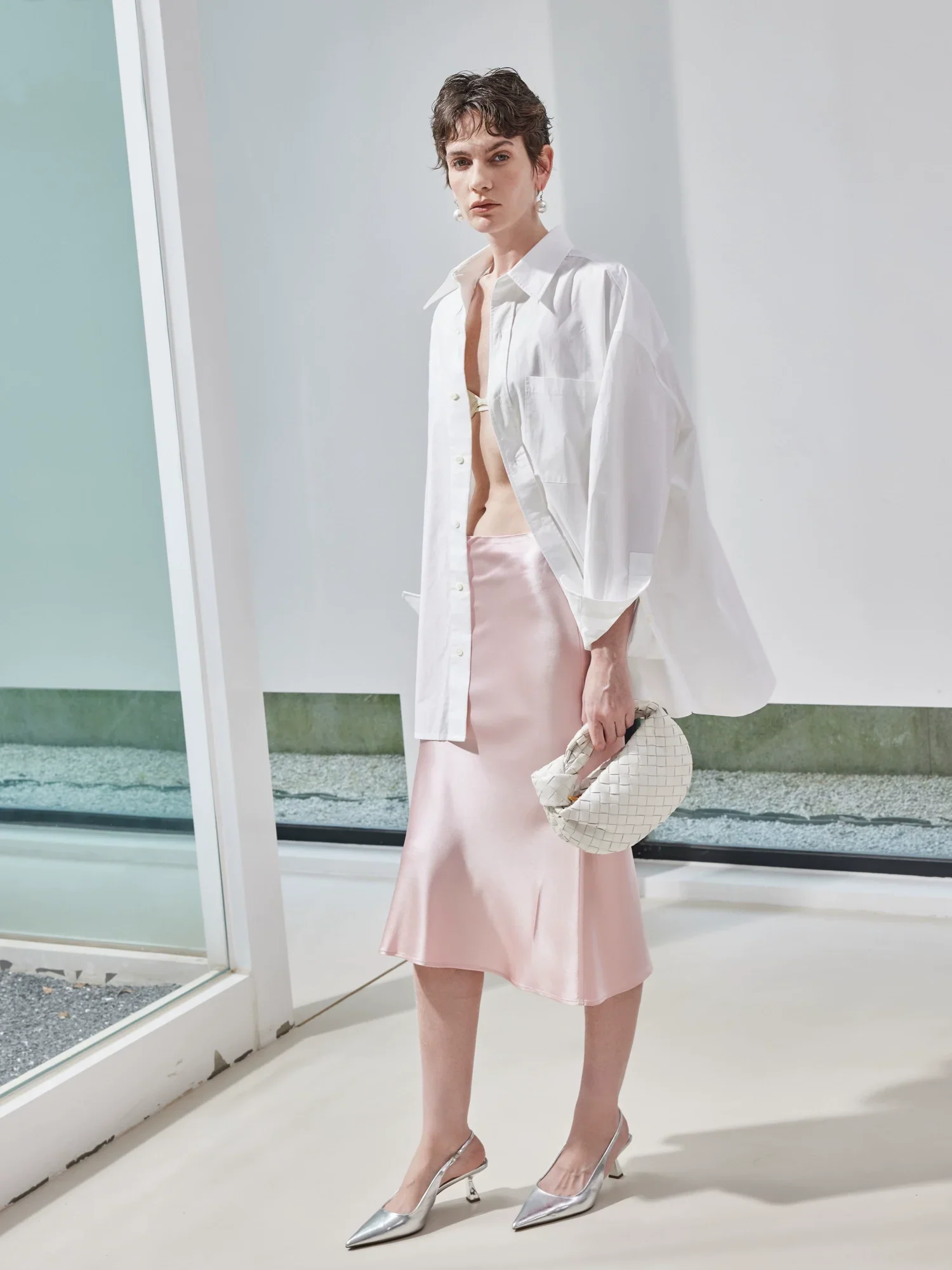 Pima Poplin Oversized Shirt - Image 3