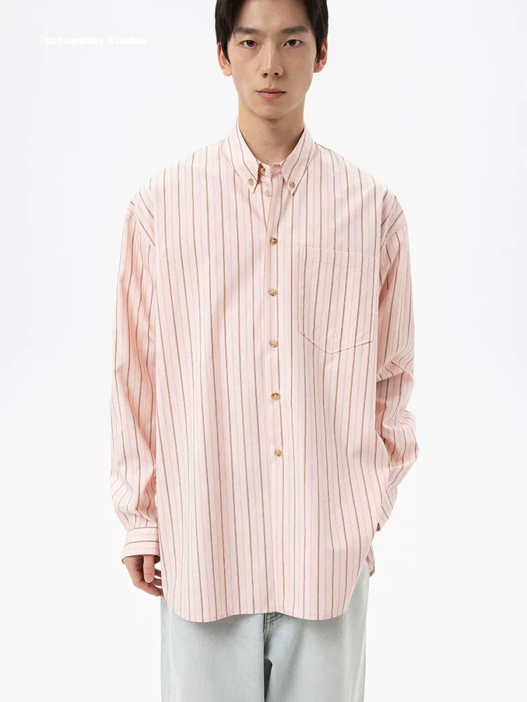 Pink Striped Oversized Shirt - Image 3