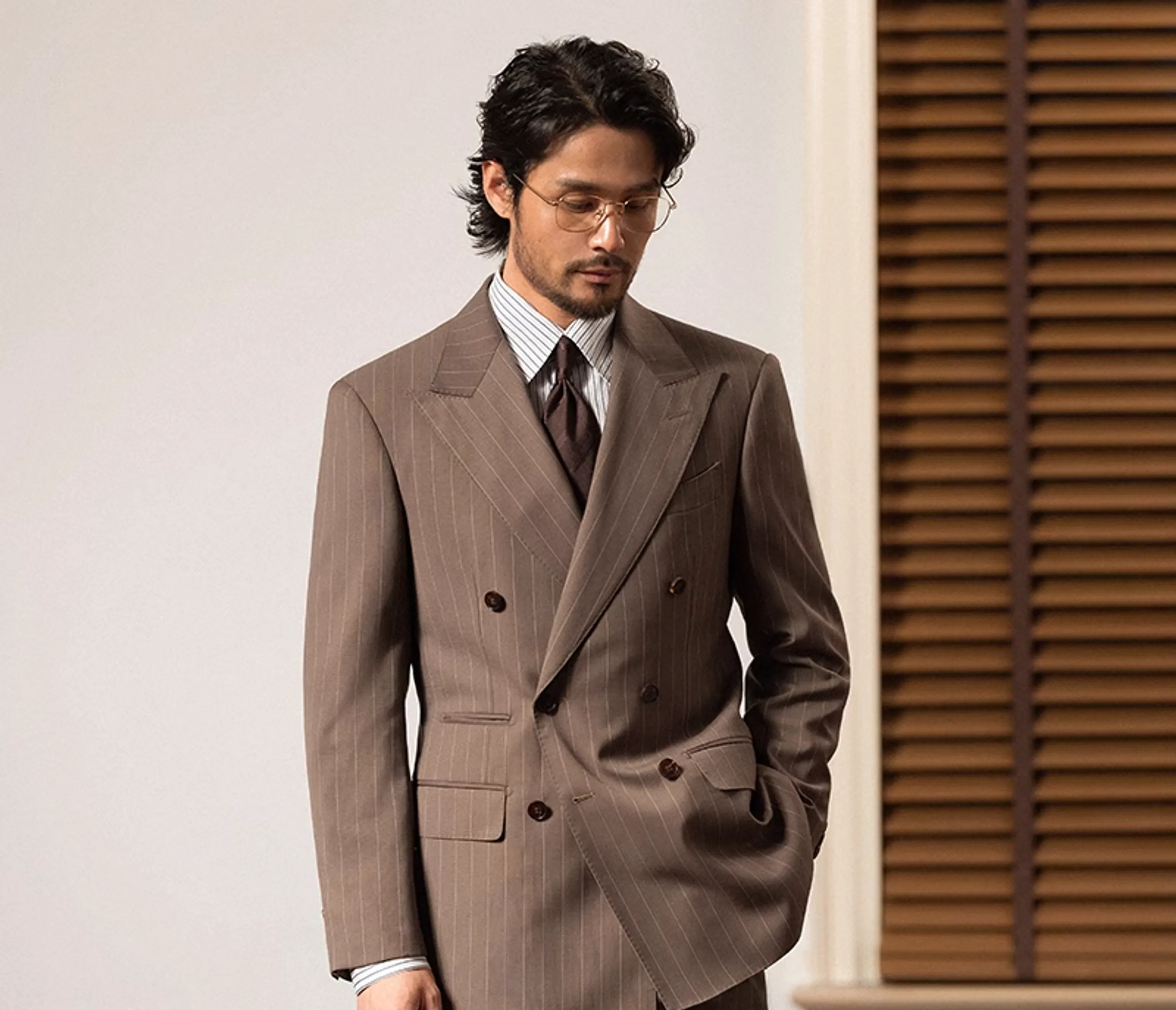 Pinstripe Double-Breasted Suit - Image 11