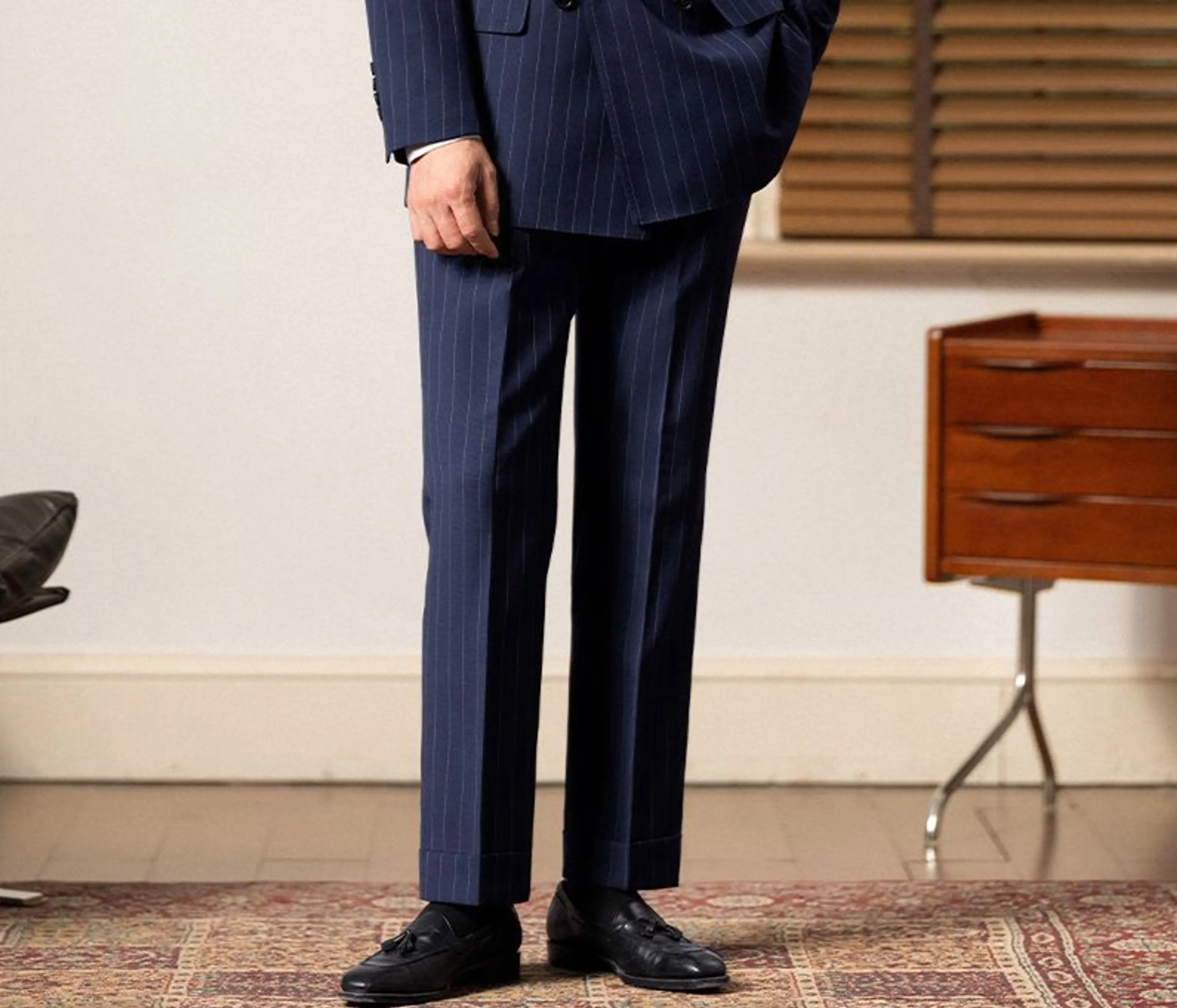 Pinstripe Double-Breasted Suit - Image 13