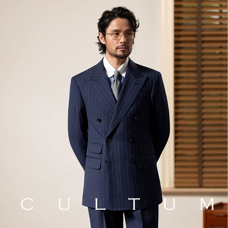 Pinstripe Double-Breasted Suit - Image 6