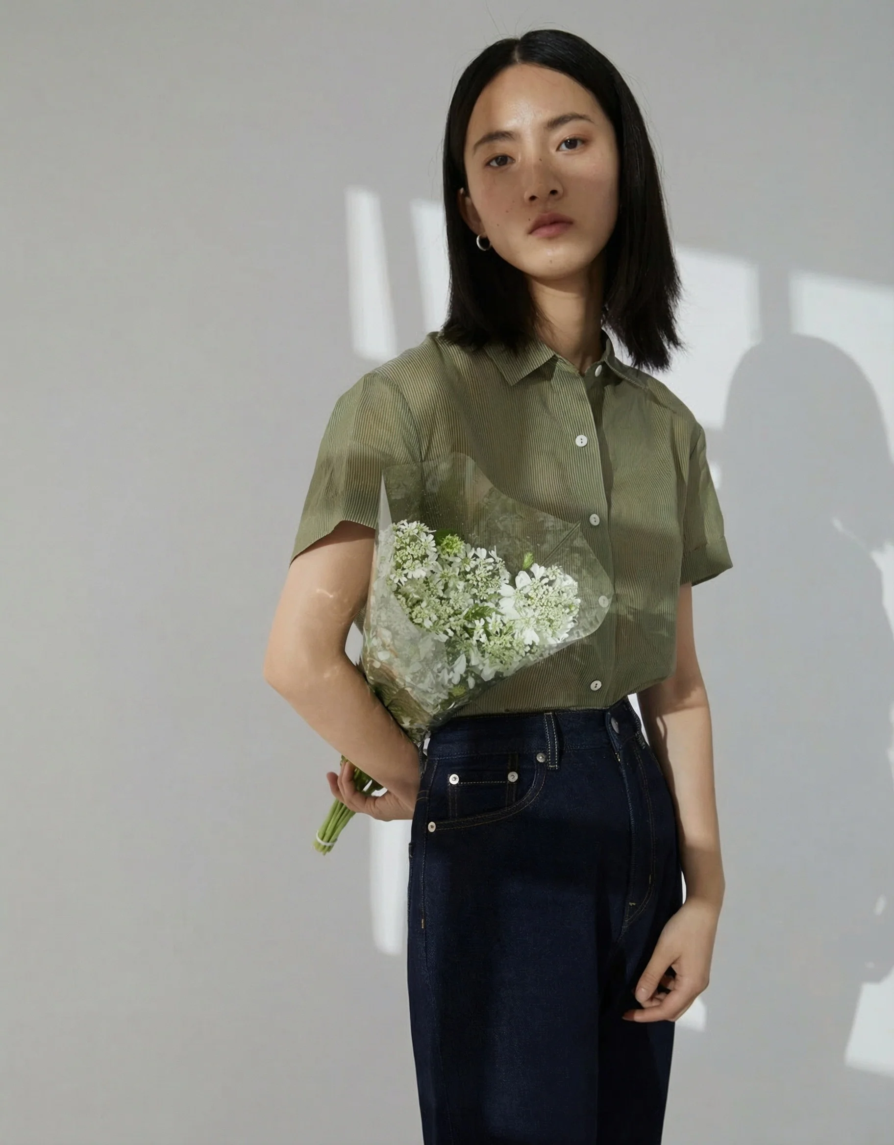 Pinstripe Short-Sleeve Shirt