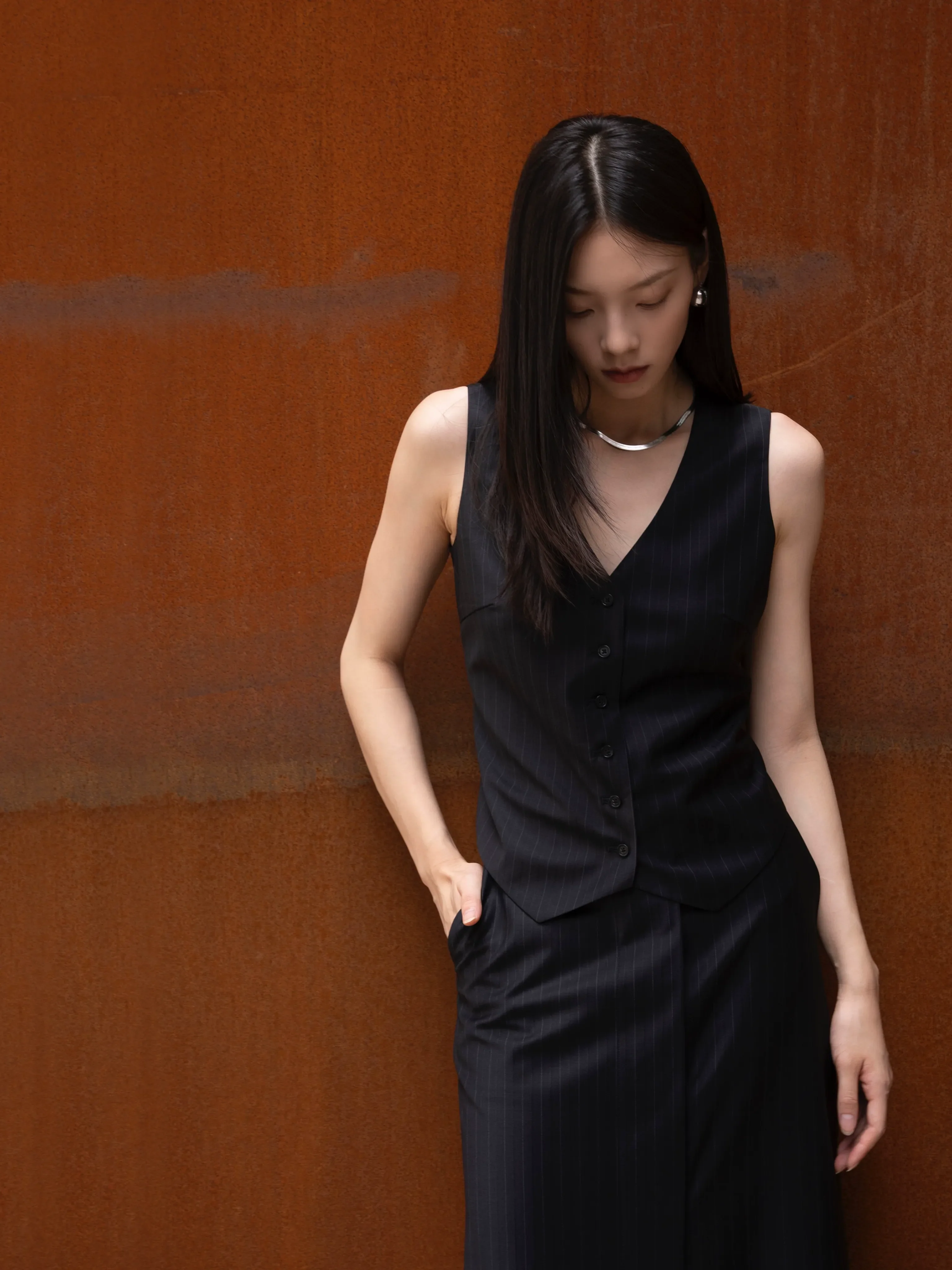 Pinstripe Suit Ensemble - Image 8