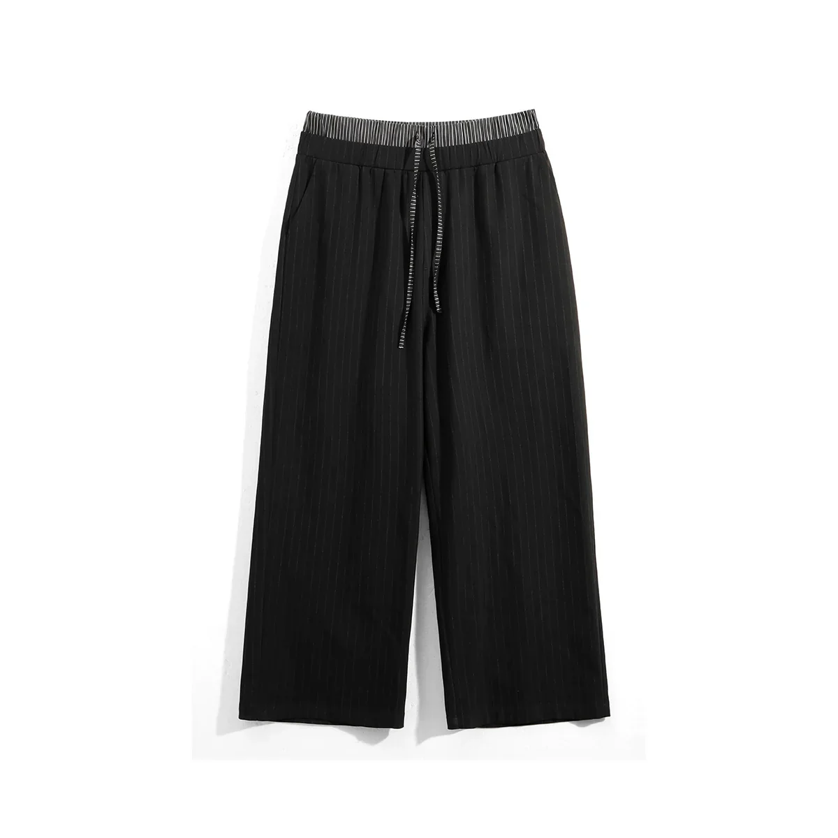 Pinstripe Wide-Leg Trousers - Image 5