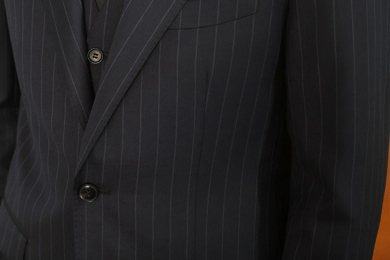 Pinstripe Wool Suit - Image 4