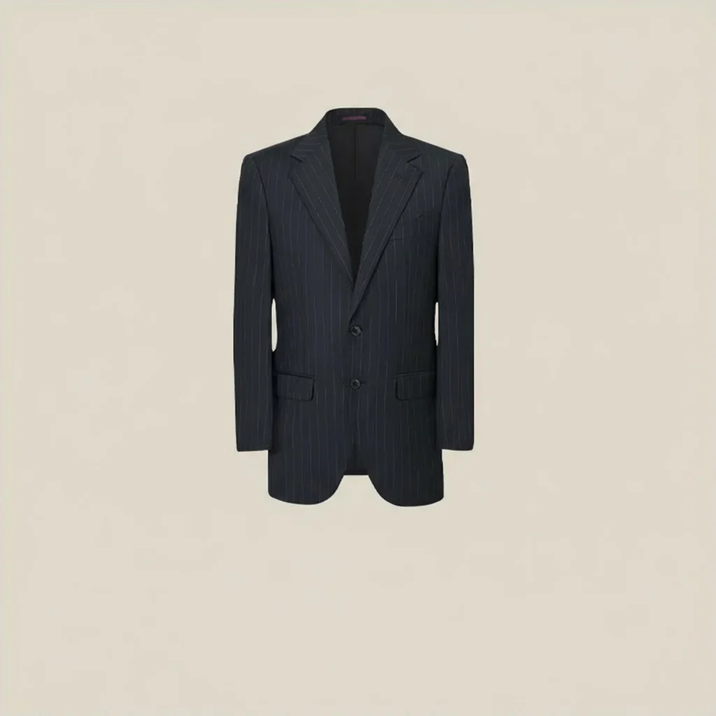 Pinstripe Wool Suit - Image 9