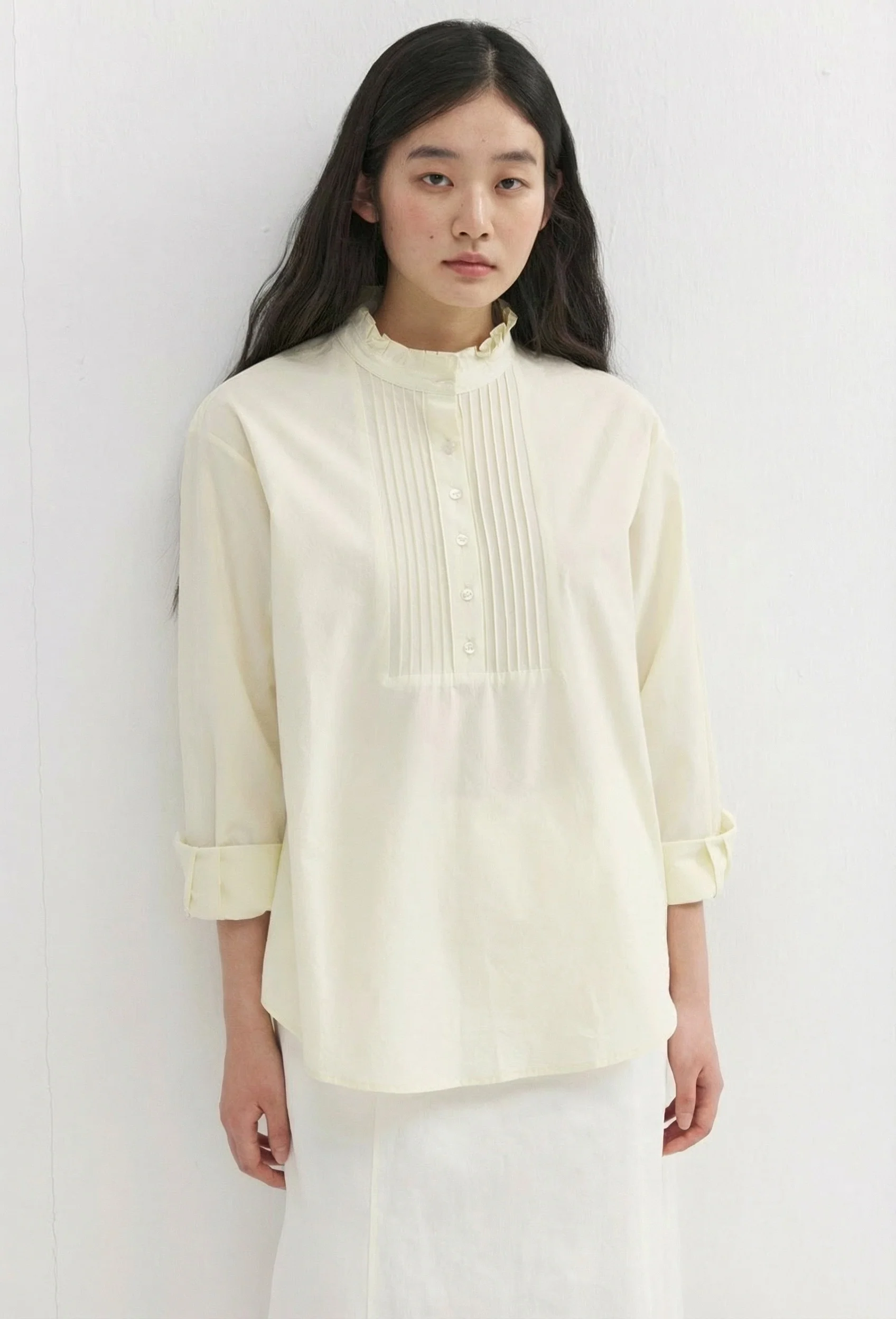 Pintuck Bib Blouse - Image 8