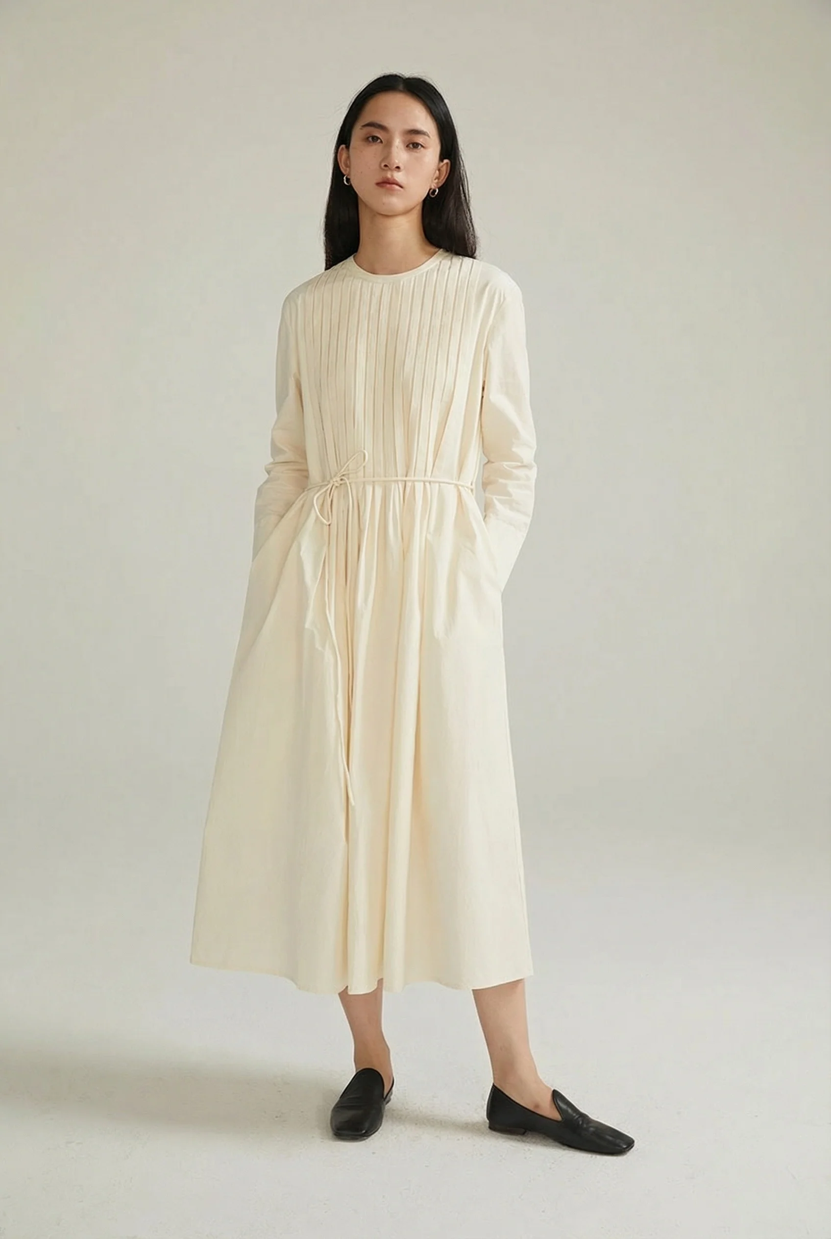 Pintuck Midi Dress - Image 3