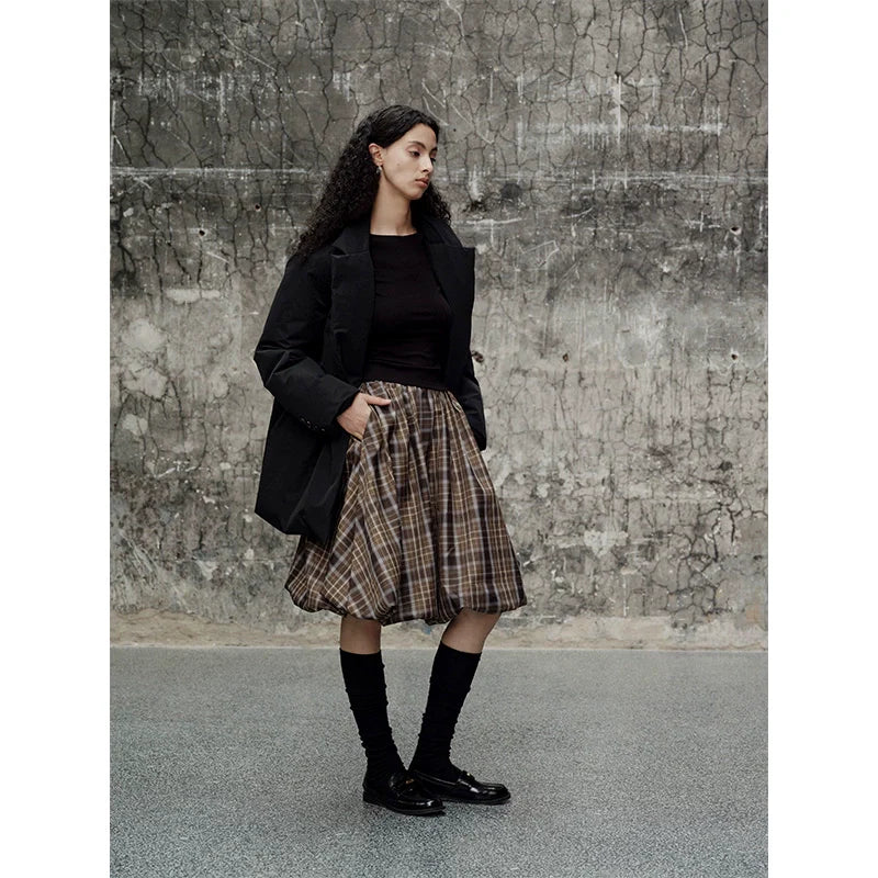 Plaid Balloon Skirt - Image 3