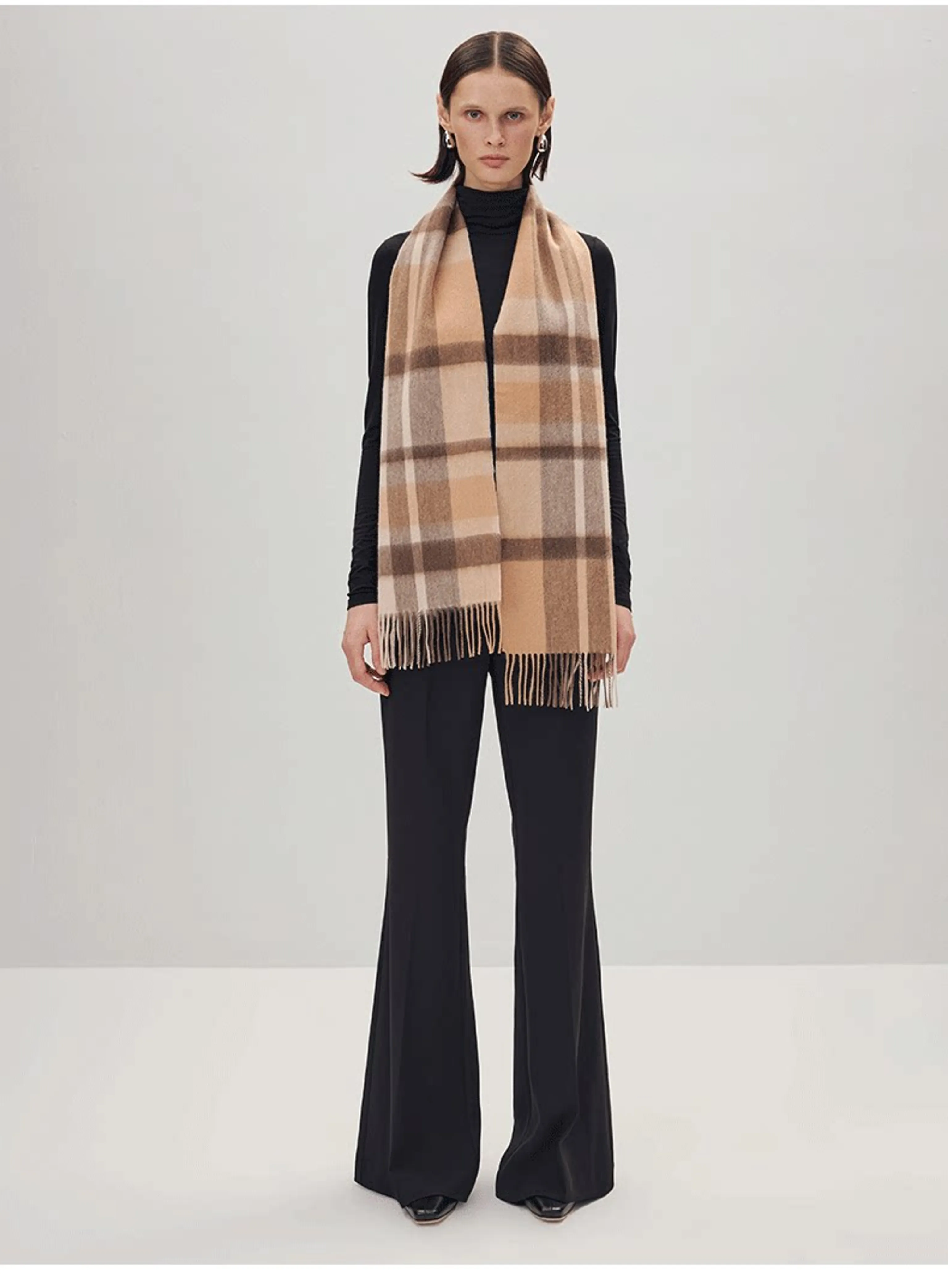 Plaid Fringe Scarf - Image 4