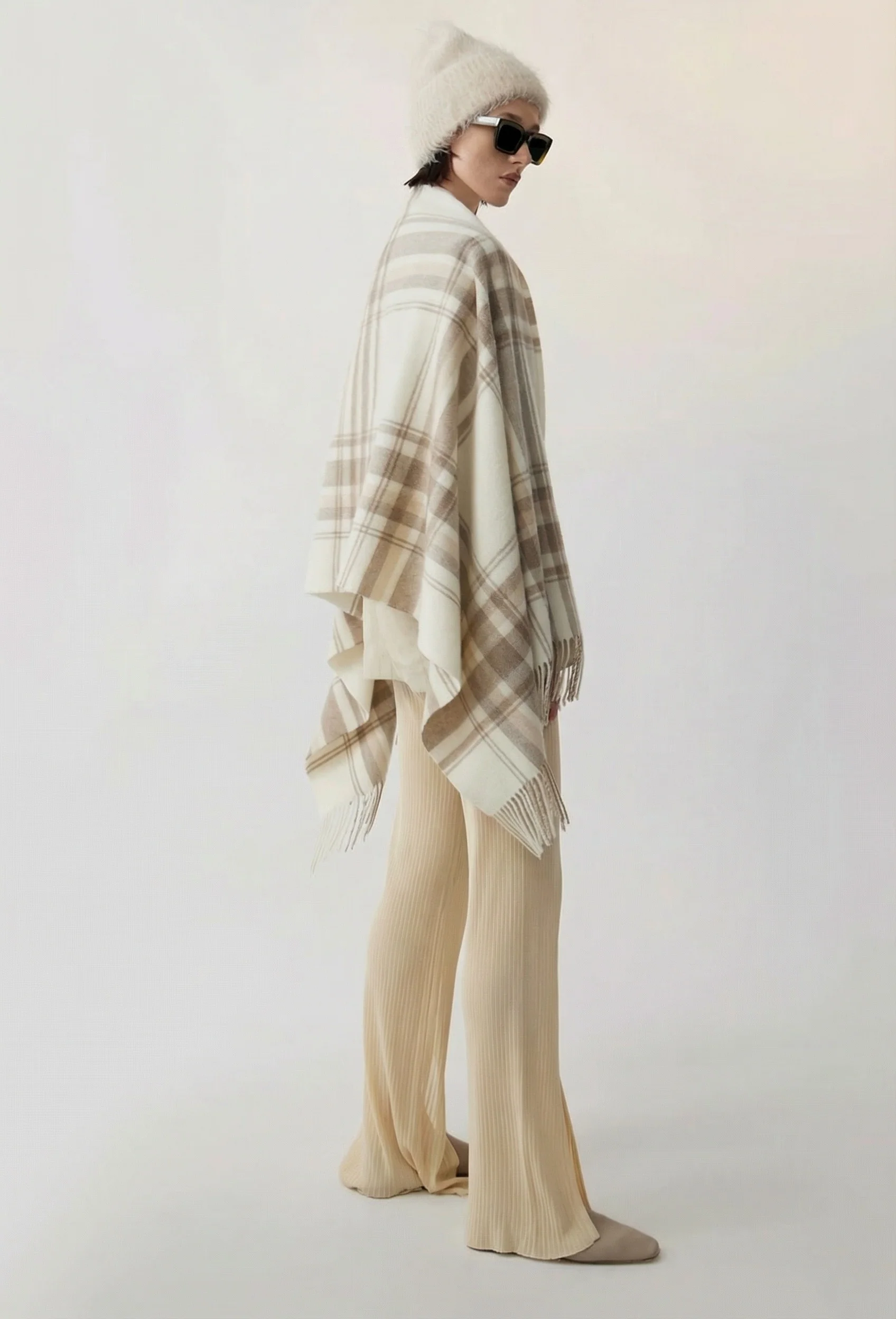 Plaid Fringe Scarf - Image 3