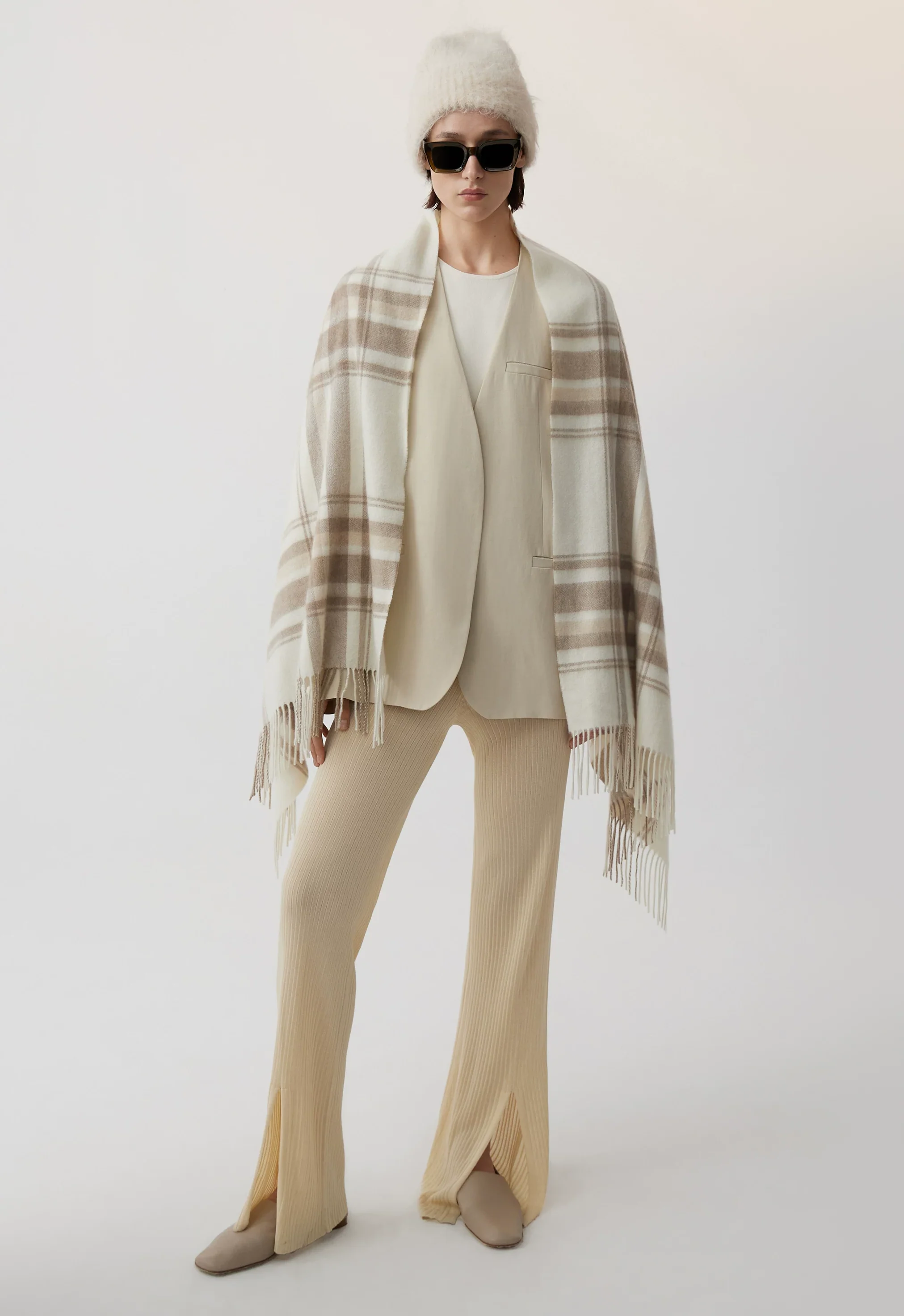 Plaid Fringe Scarf - Image 4