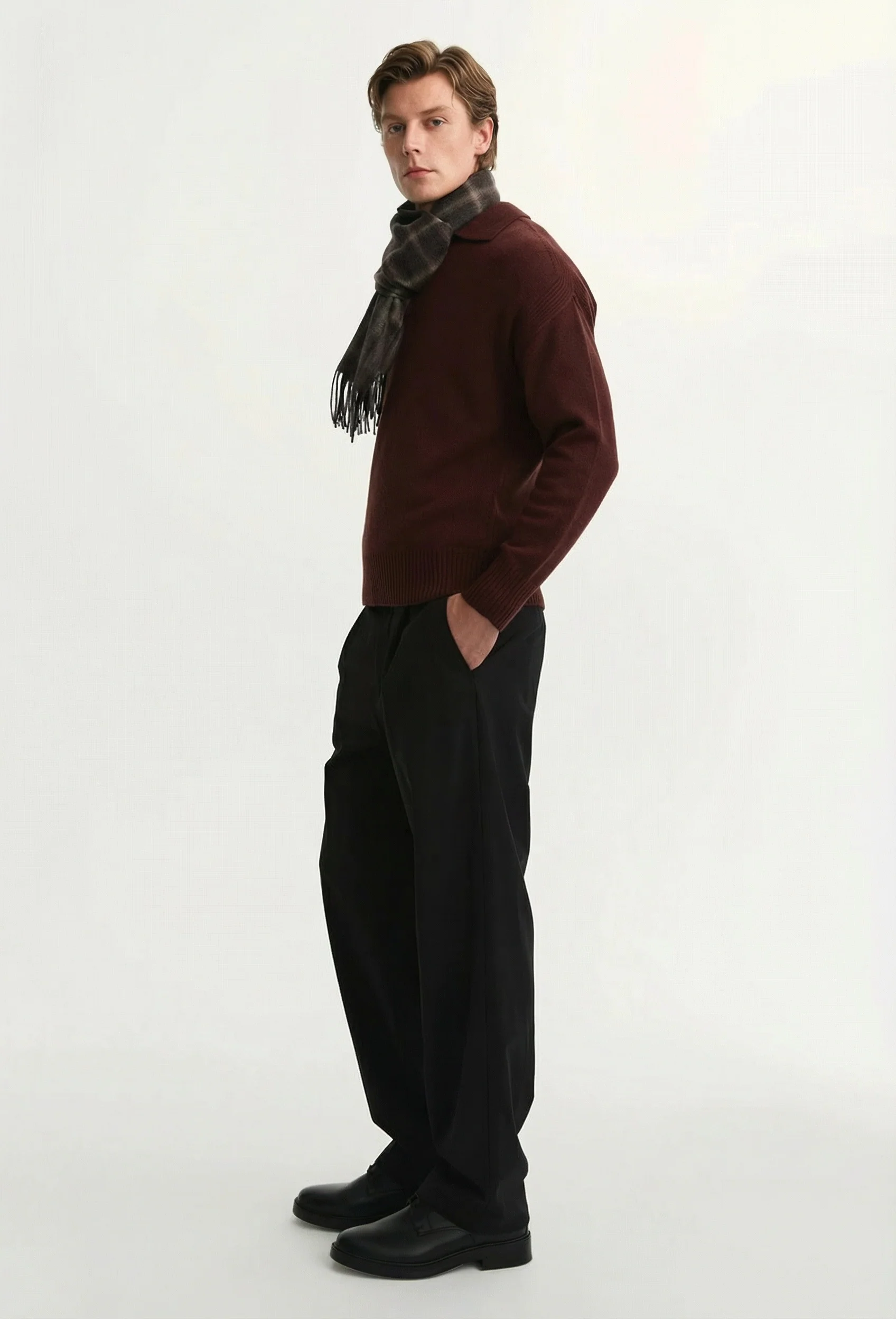 Plaid Fringe Scarf - Image 5