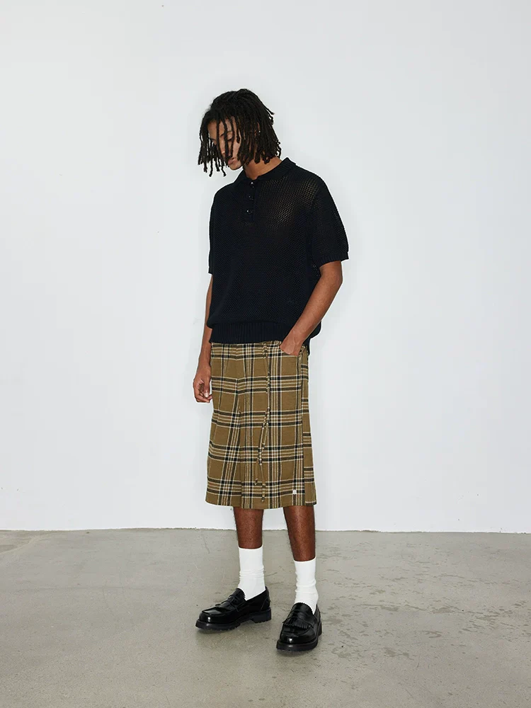 Plaid Knee-Length Shorts - Image 4