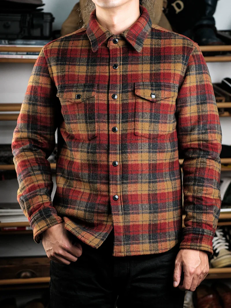 Plaid Wool-Blend Shirt Jacket