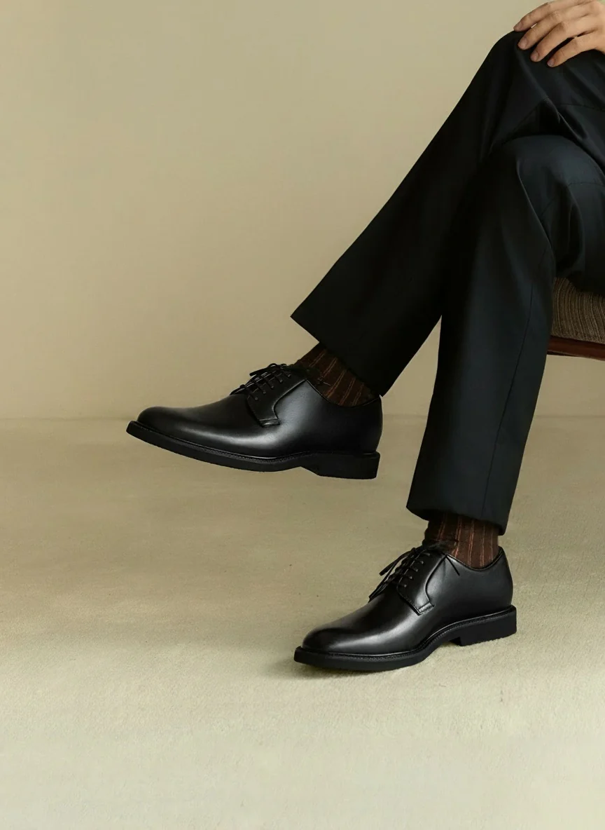 Plain-Toe Derby — Top-Grain Calf Leather - Image 4