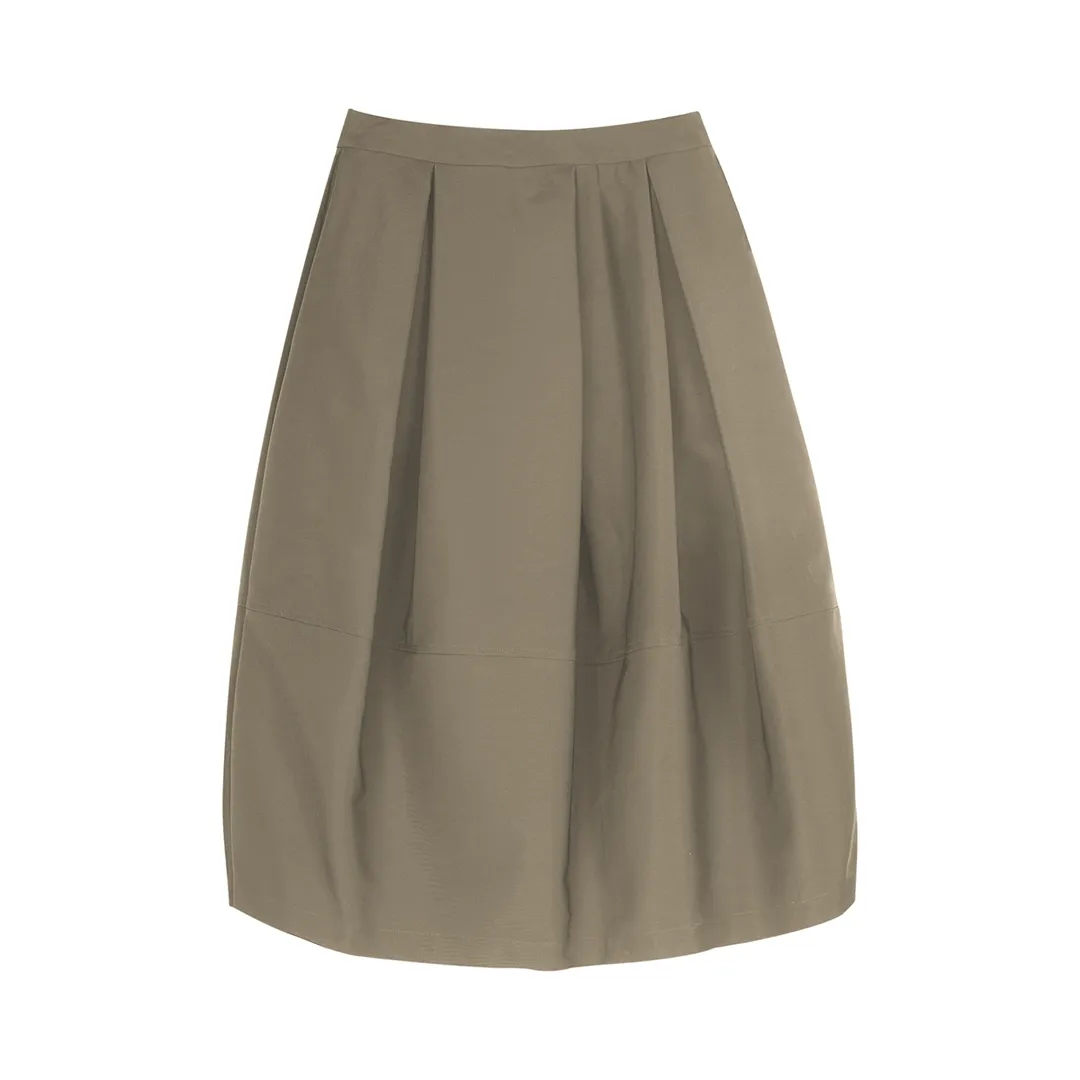 Pleated Balloon Midi Skirt - Image 6