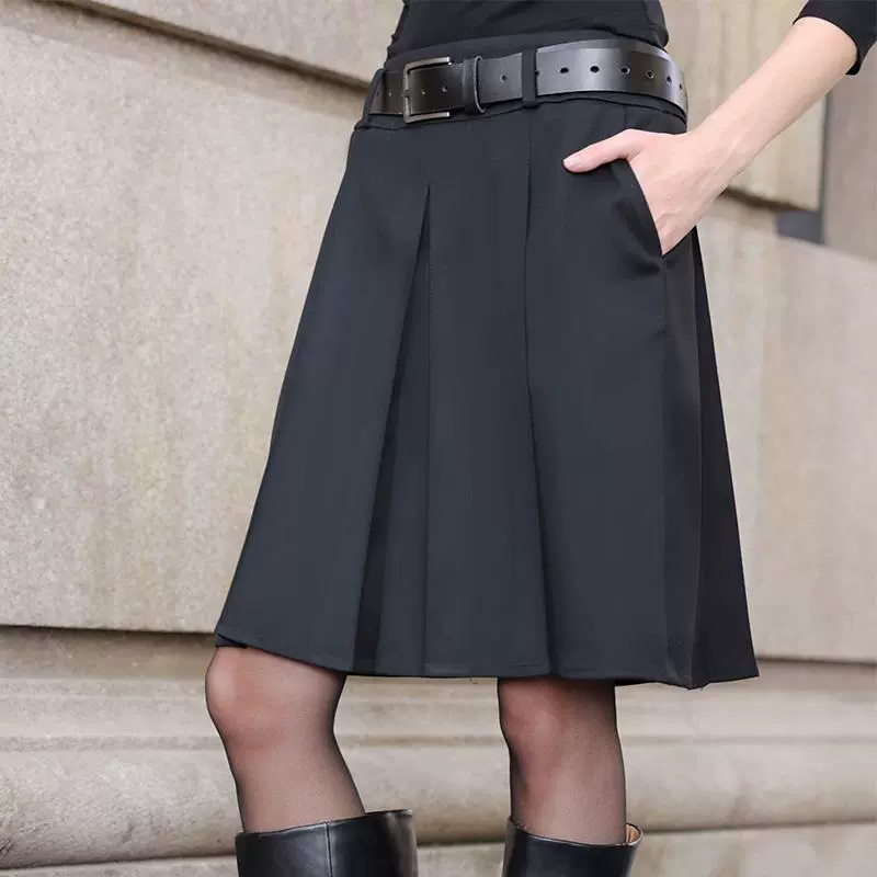 Pleated Black Skirt - Image 4