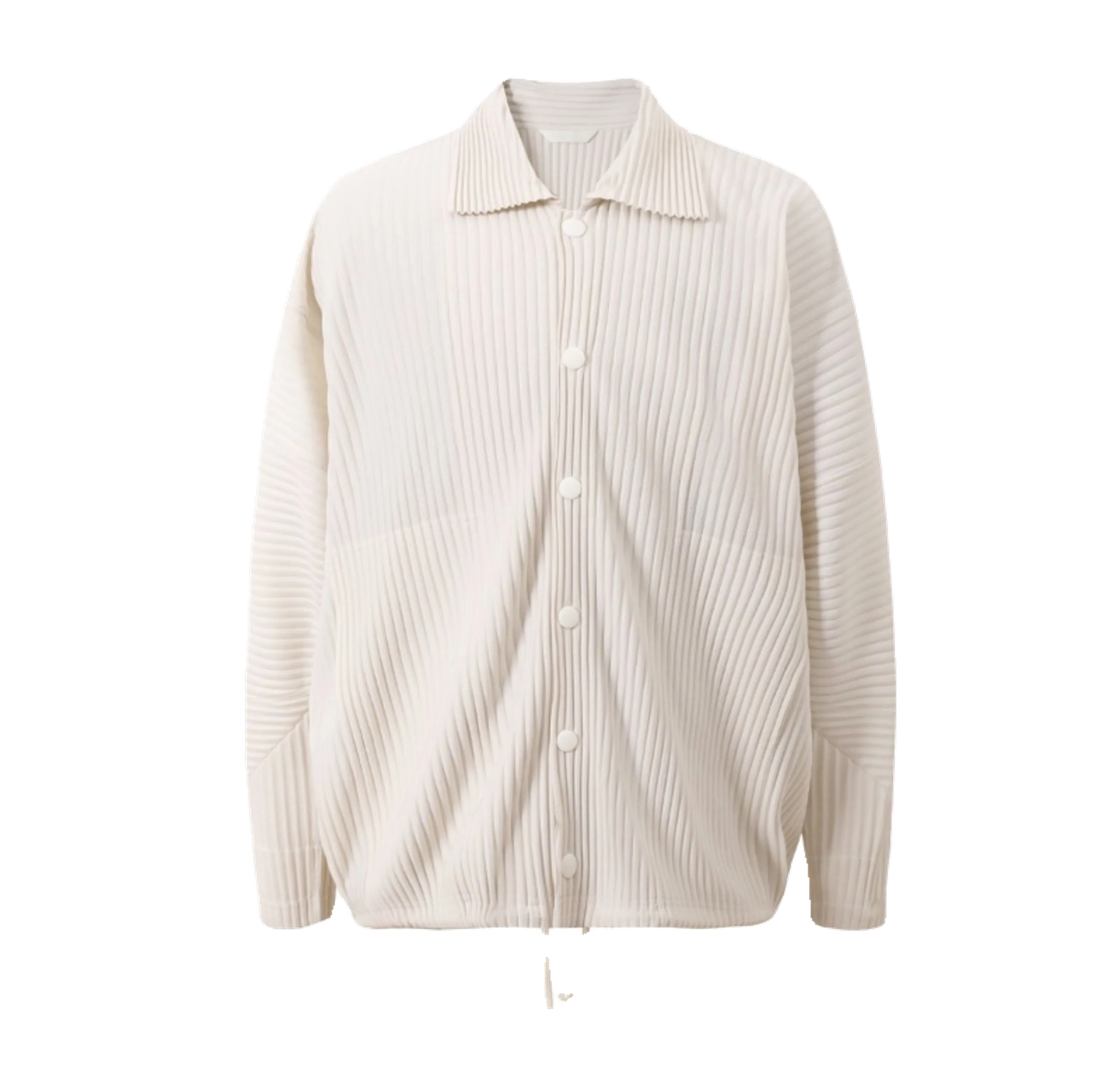 Pleated Button-Down Shirt Jacket - Image 3