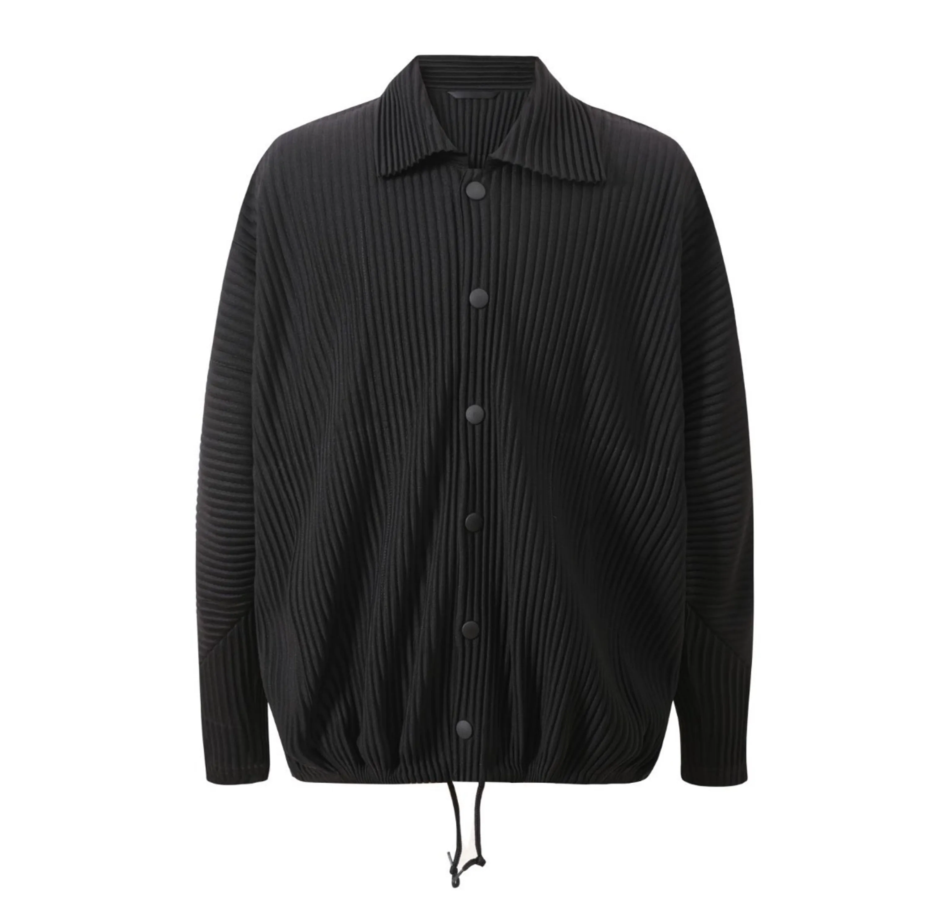Pleated Button-Down Shirt Jacket - Image 4