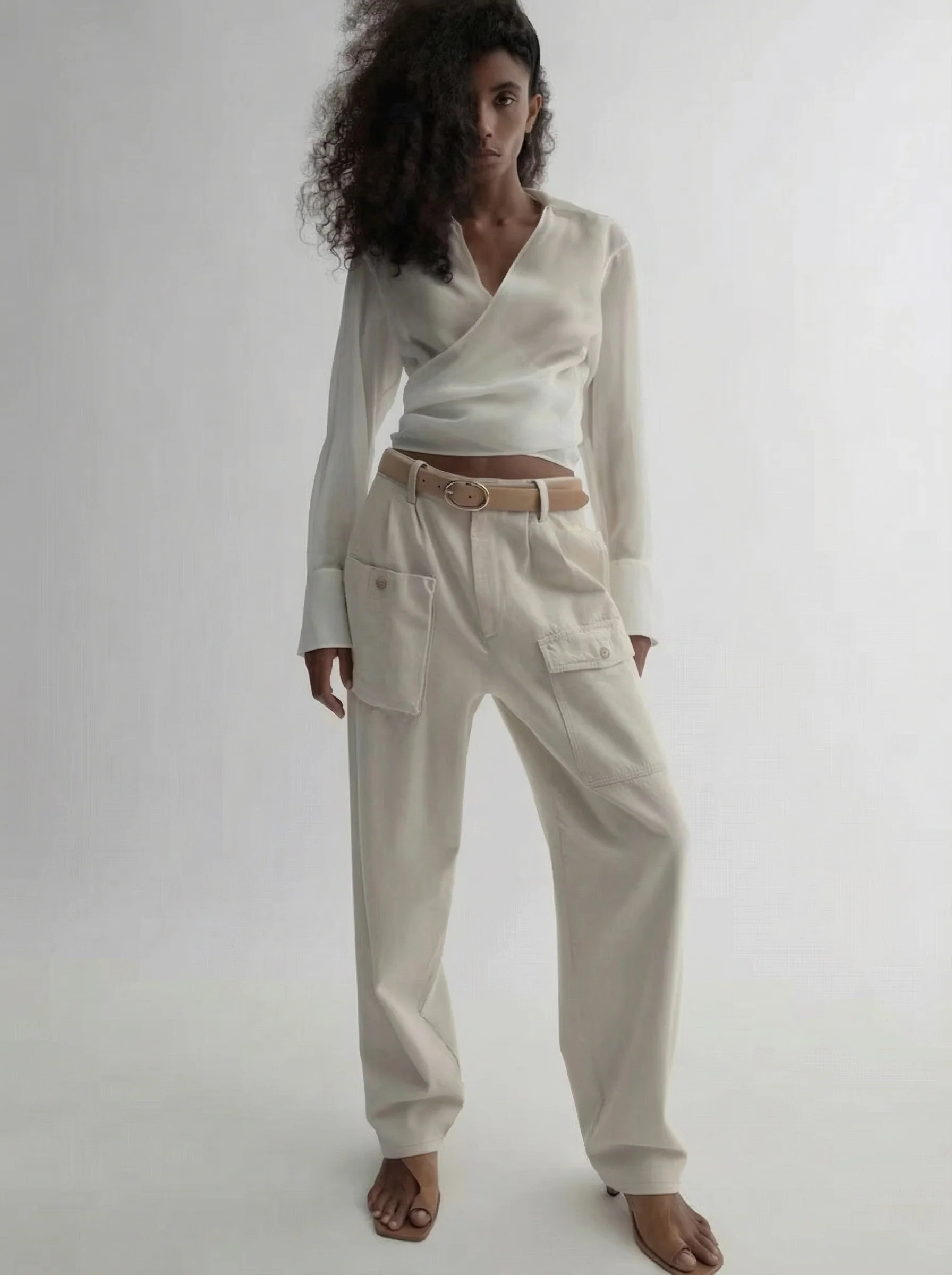 Pleated Cargo Trousers