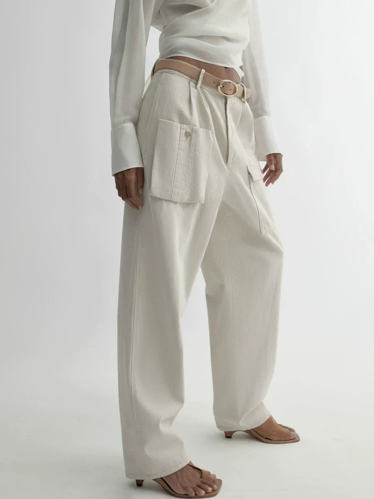 Pleated Cargo Trousers - Image 2