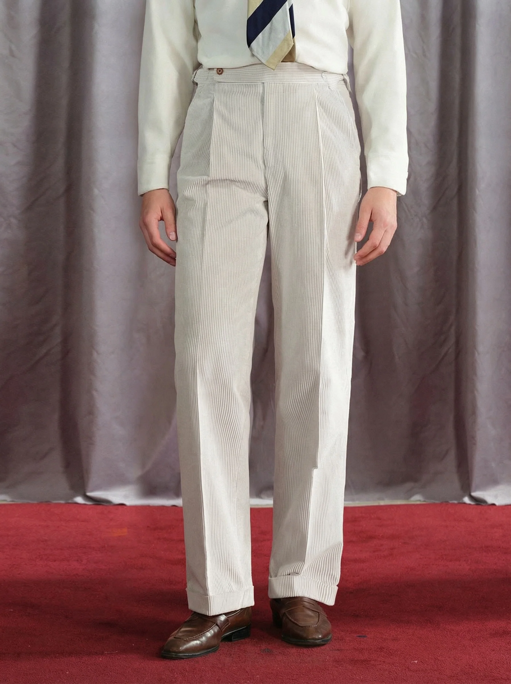 Pleated Corduroy Trousers