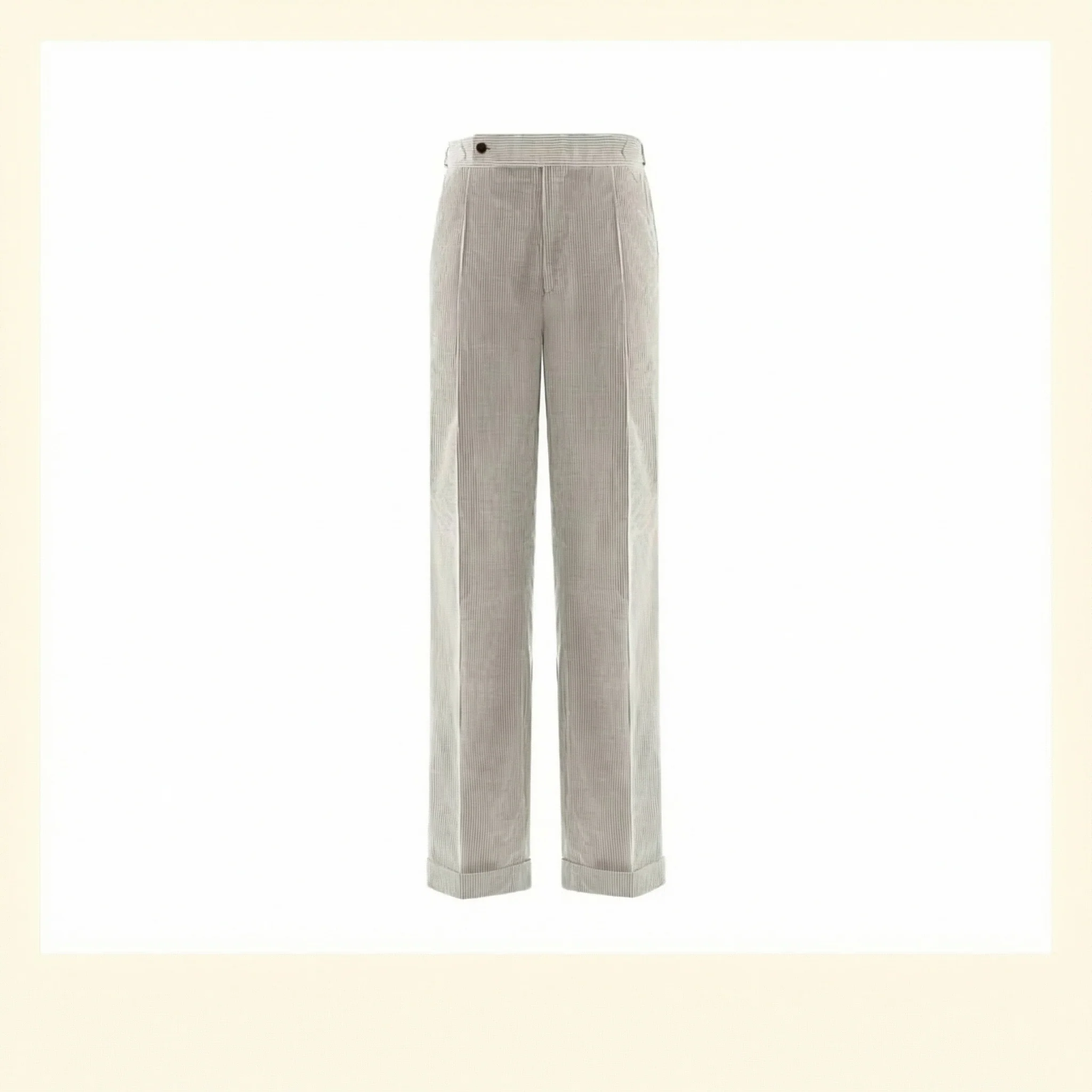 Pleated Corduroy Trousers - Image 6