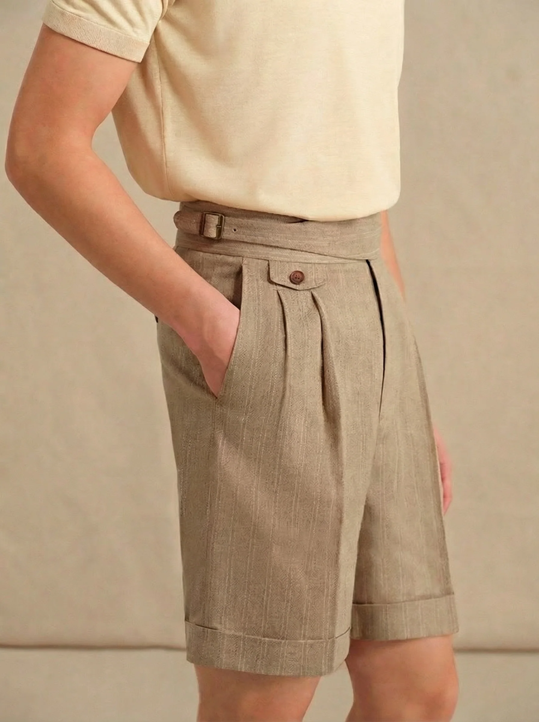 Pleated Cuff Shorts - Image 4