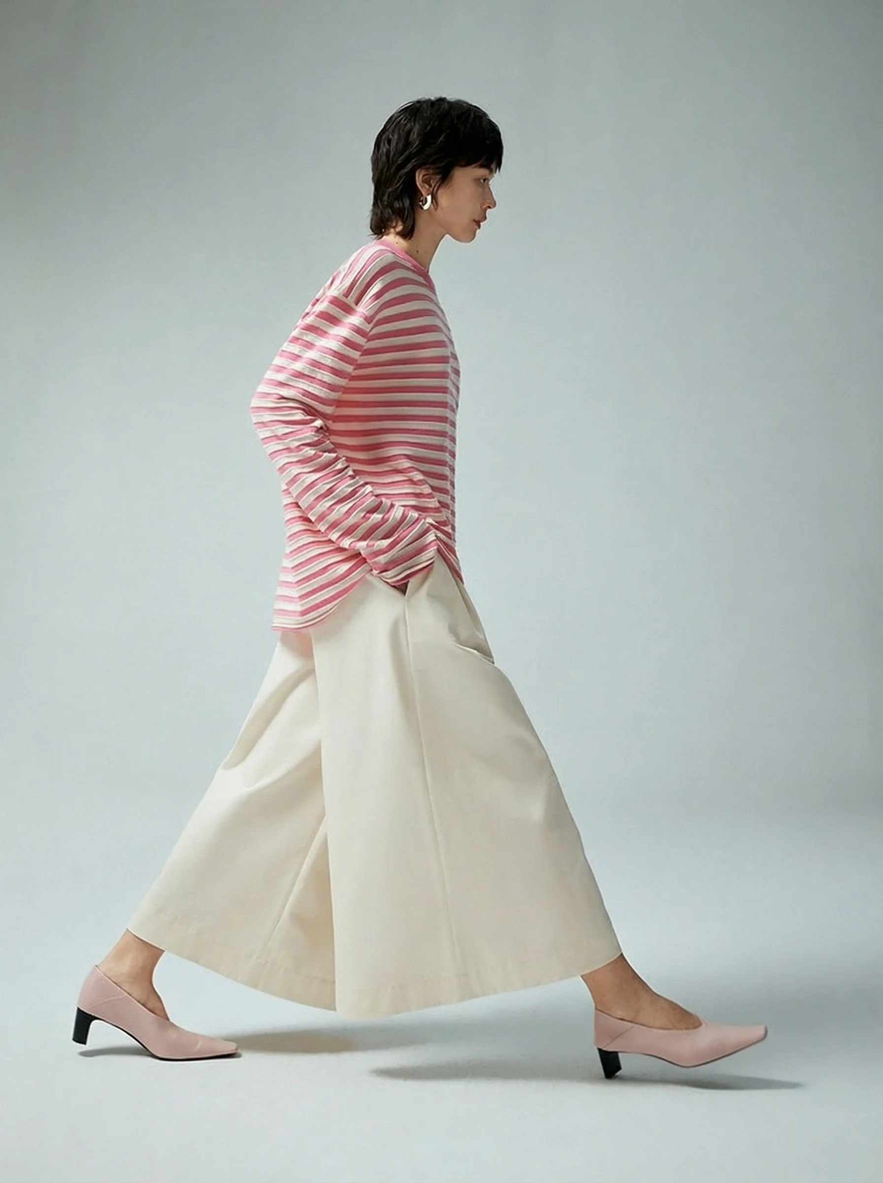 Pleated Culotte Pants - Image 2