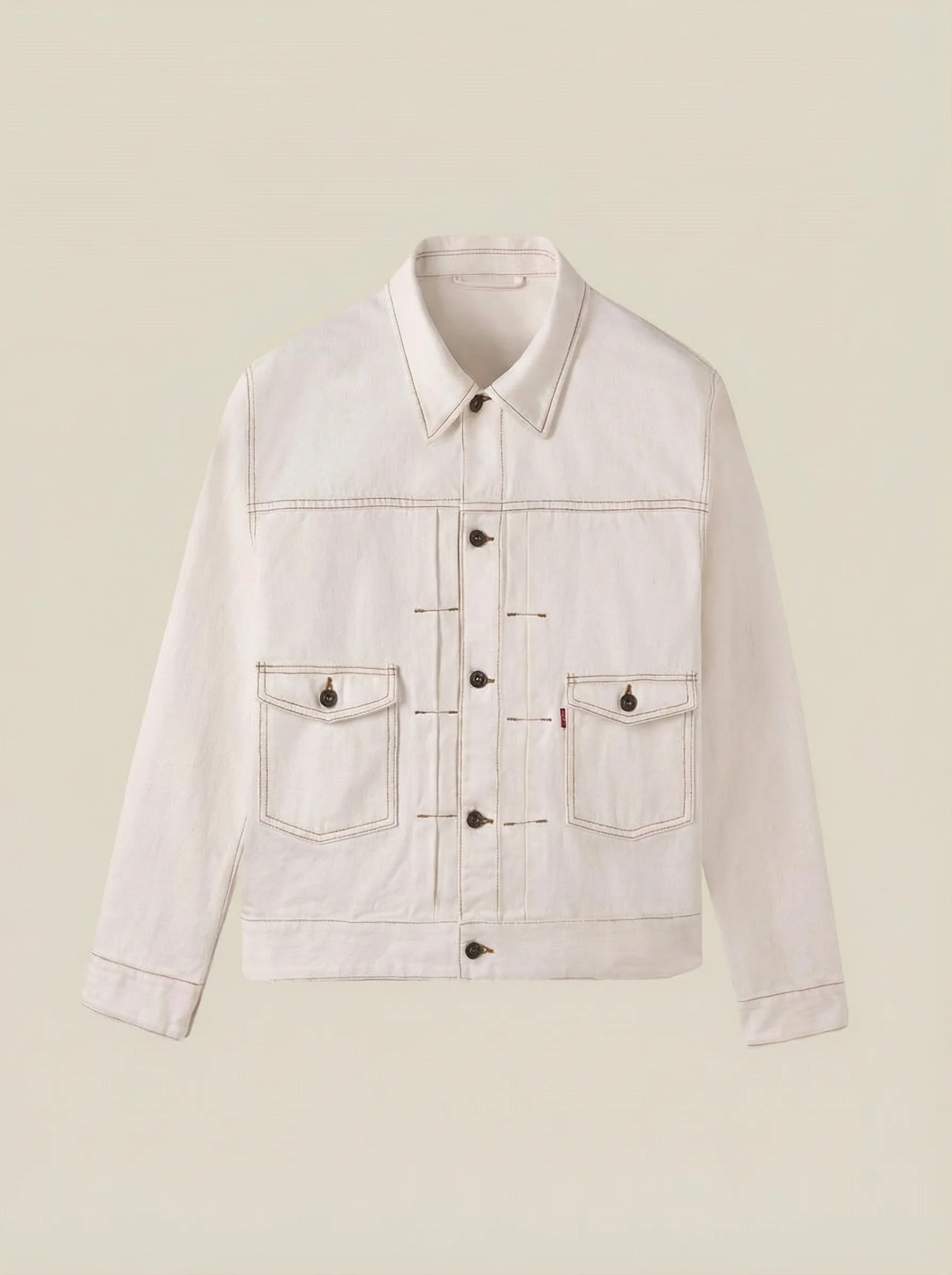Pleated Denim Jacket - Image 7